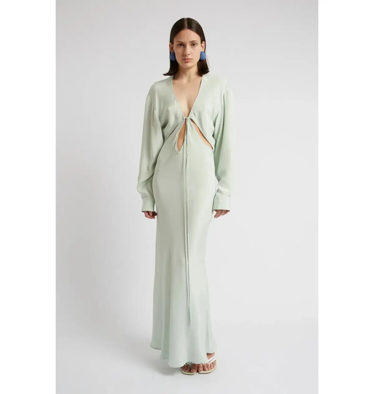 Christopher Esber Triquetra Silk Dress Mint Size UK 10 - Image 1