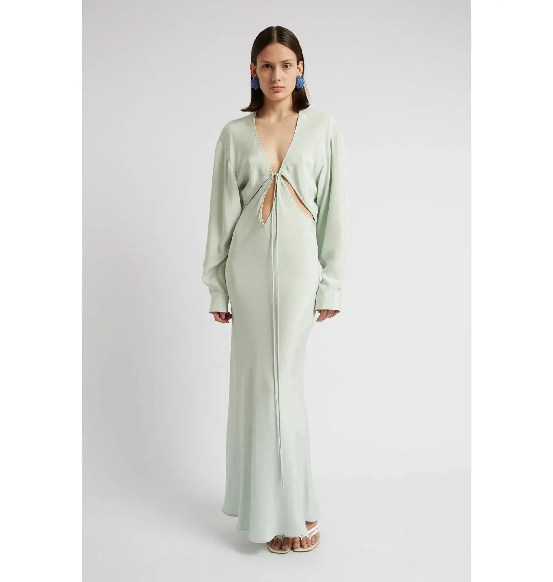 Christopher Esber Triquetra Silk Dress Mint Size UK 10 - Image 1