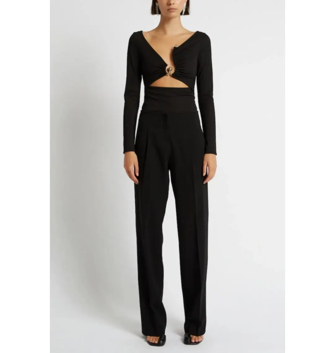 Christopher Esber Orbit Escape Top Black Size UK 10 for rent on The Volte - main image