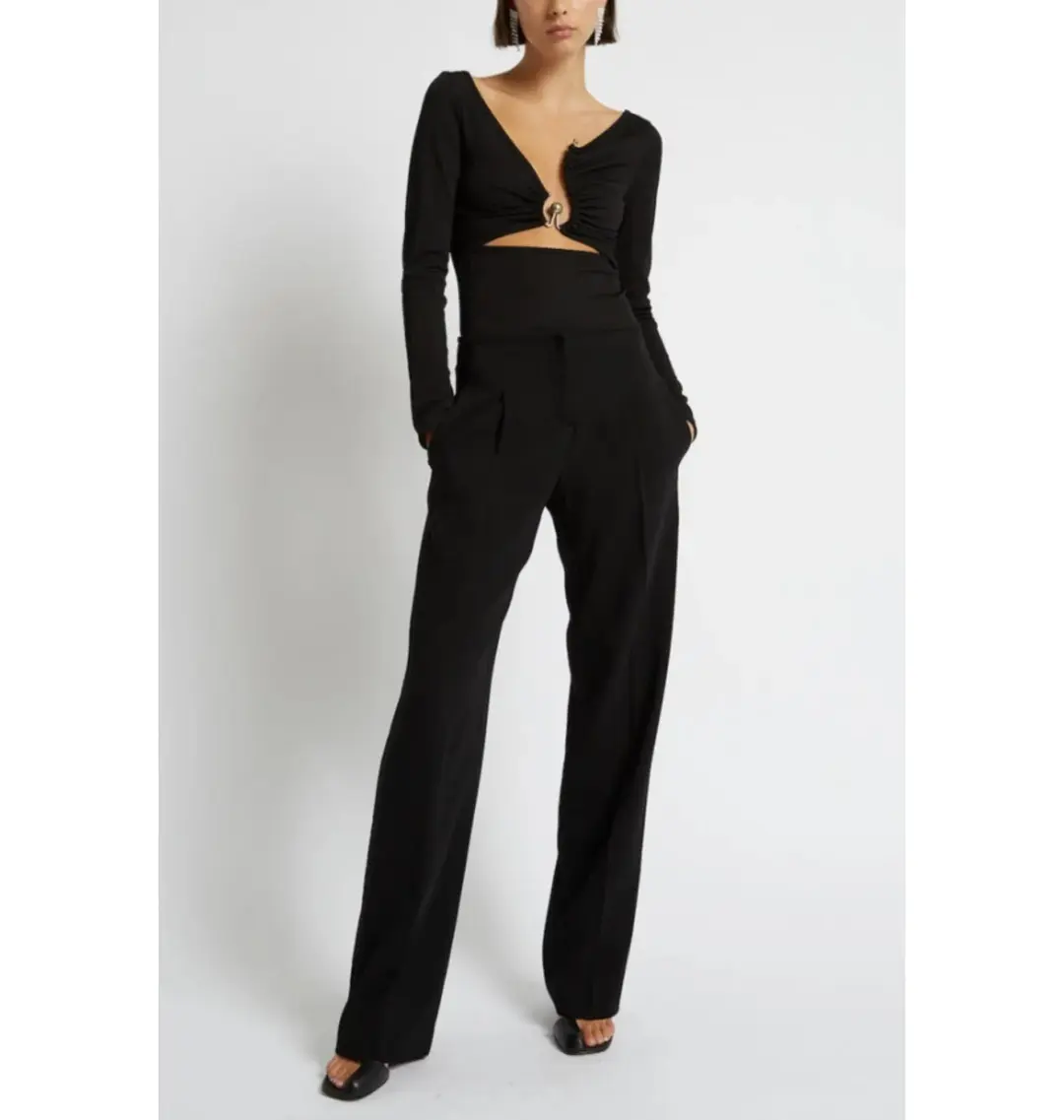 Christopher Esber Orbit Escape Top Black Size UK 10 for rent on The Volte - main image