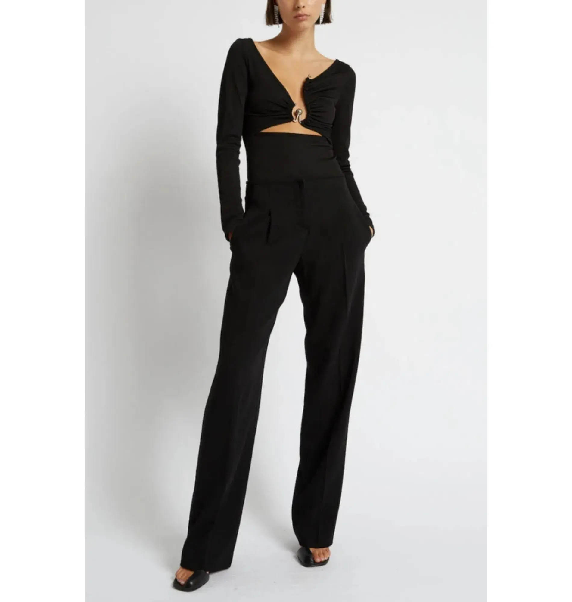 Christopher Esber Orbit Escape Top Black Size UK 10 - Image 2