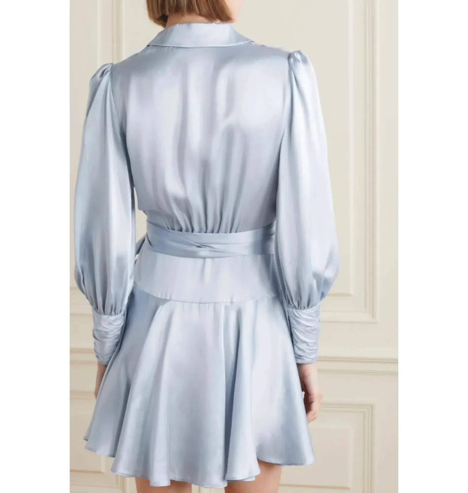 Zimmermann Silk Wrap Dress Ice Blue Size 2 / UK 12 - Image 2