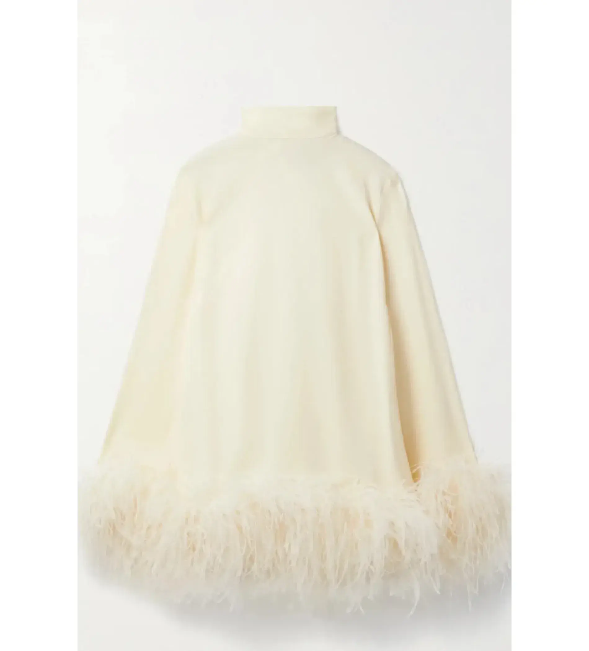 Taller Marmo Gina feather Mini Dress Ivory Size 8 - Image 4