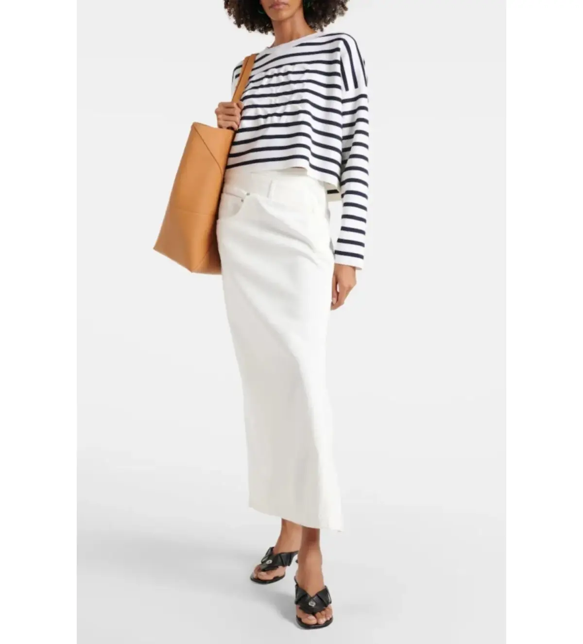 Loewe Deconstructed Denim Skirt White Size 8  - Image 4