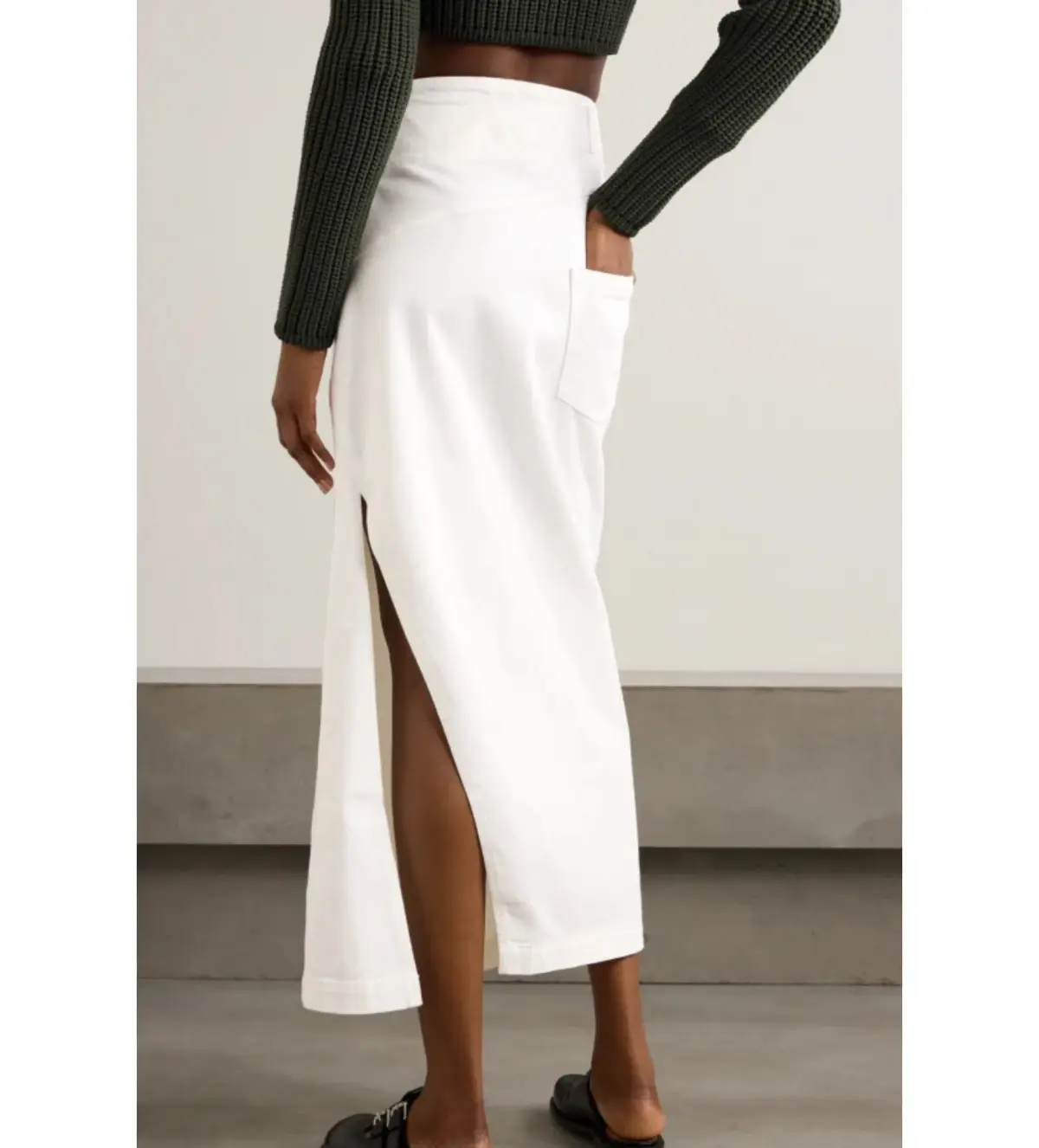 Loewe Deconstructed Denim Skirt White Size 8  - Image 3