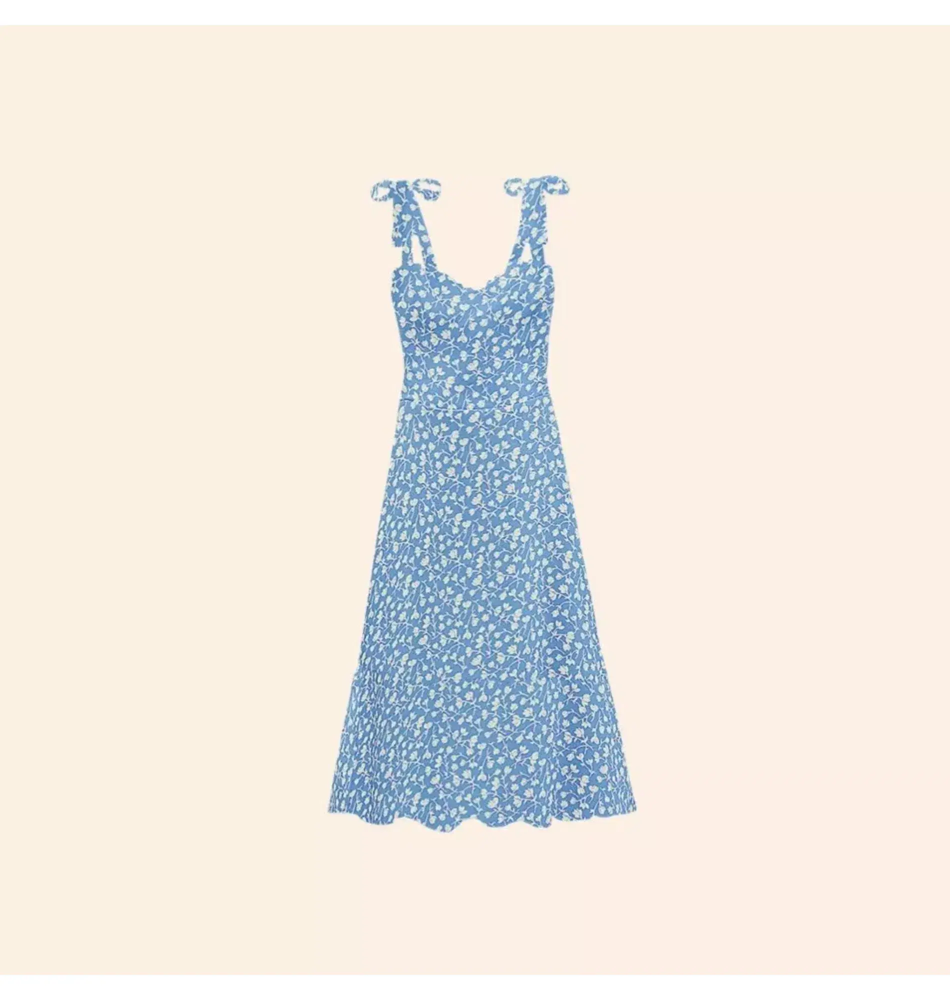 Reformation Nikita Dress Marie Blue Floral Size UK 12 - Image 1