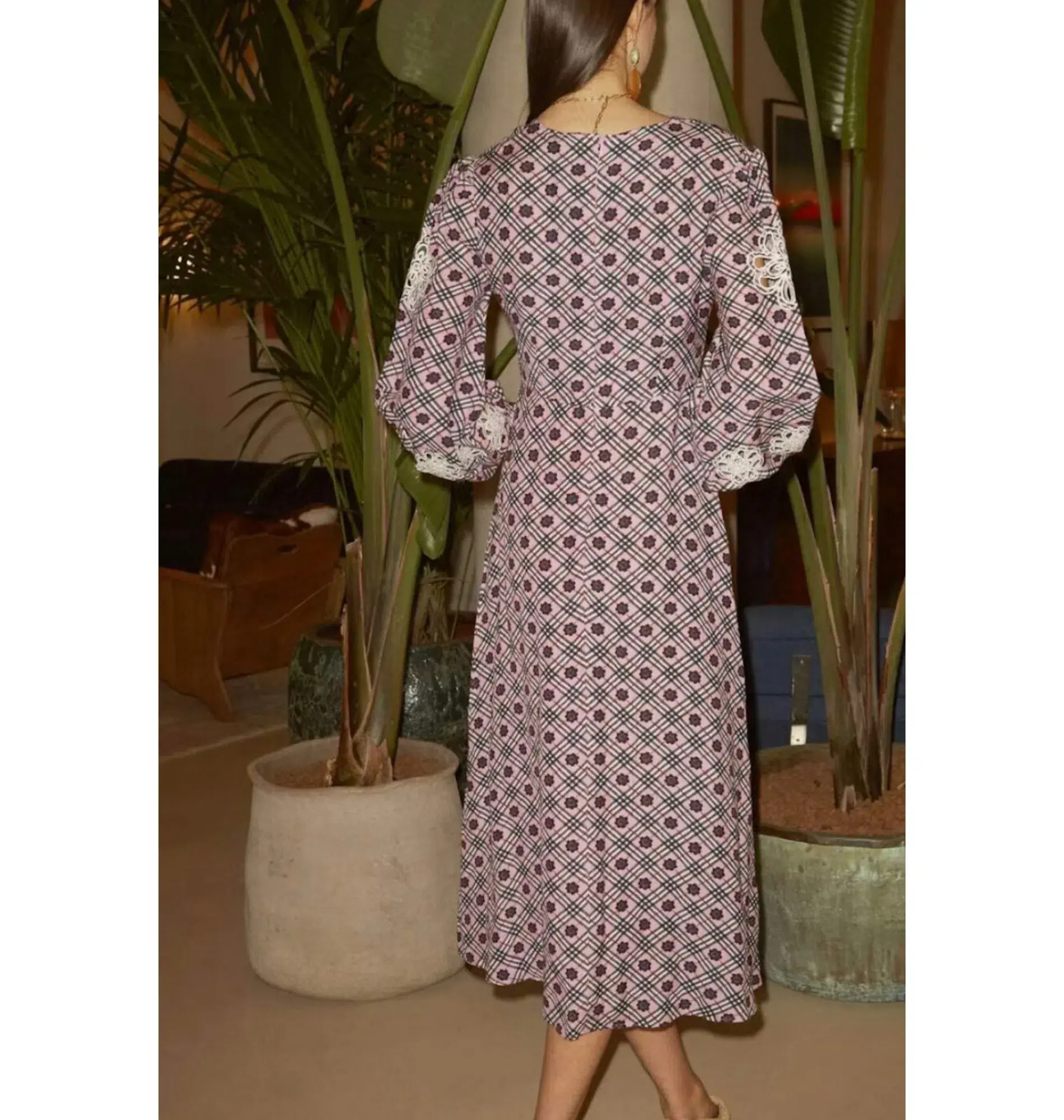 Rixo Dada Dress Pink Size UK 10  - Image 2
