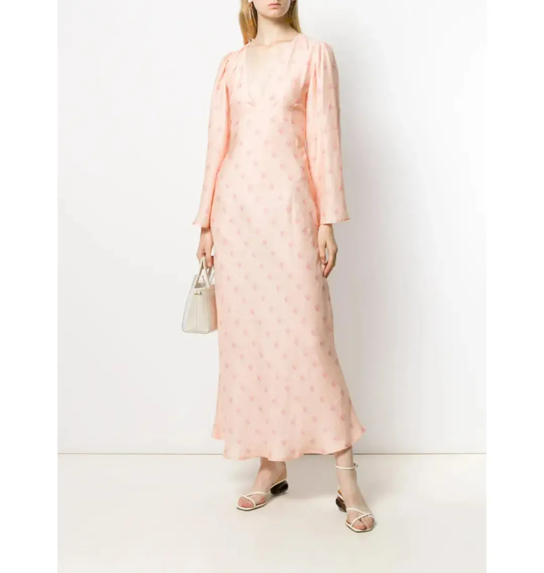 Rixo Nadia Middi Dress Buttercup Size UK 10 for rent on The Volte - main image