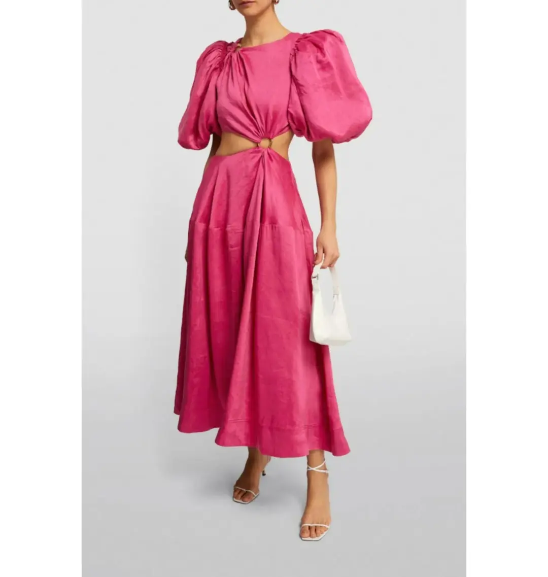 Aje Vanades Cut Out Dress Fuchsia Pink Size UK 12 for rent on The Volte - main image