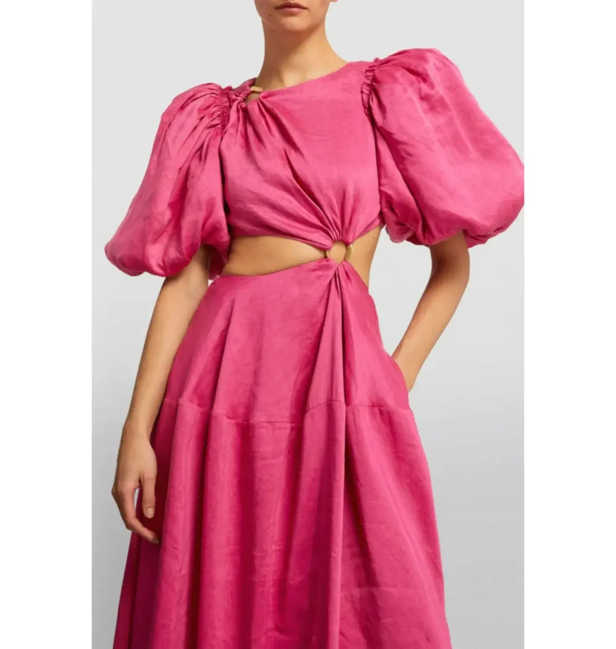 Aje Vanades Cut Out Dress Fuchsia Pink Size UK 12 - Image 2
