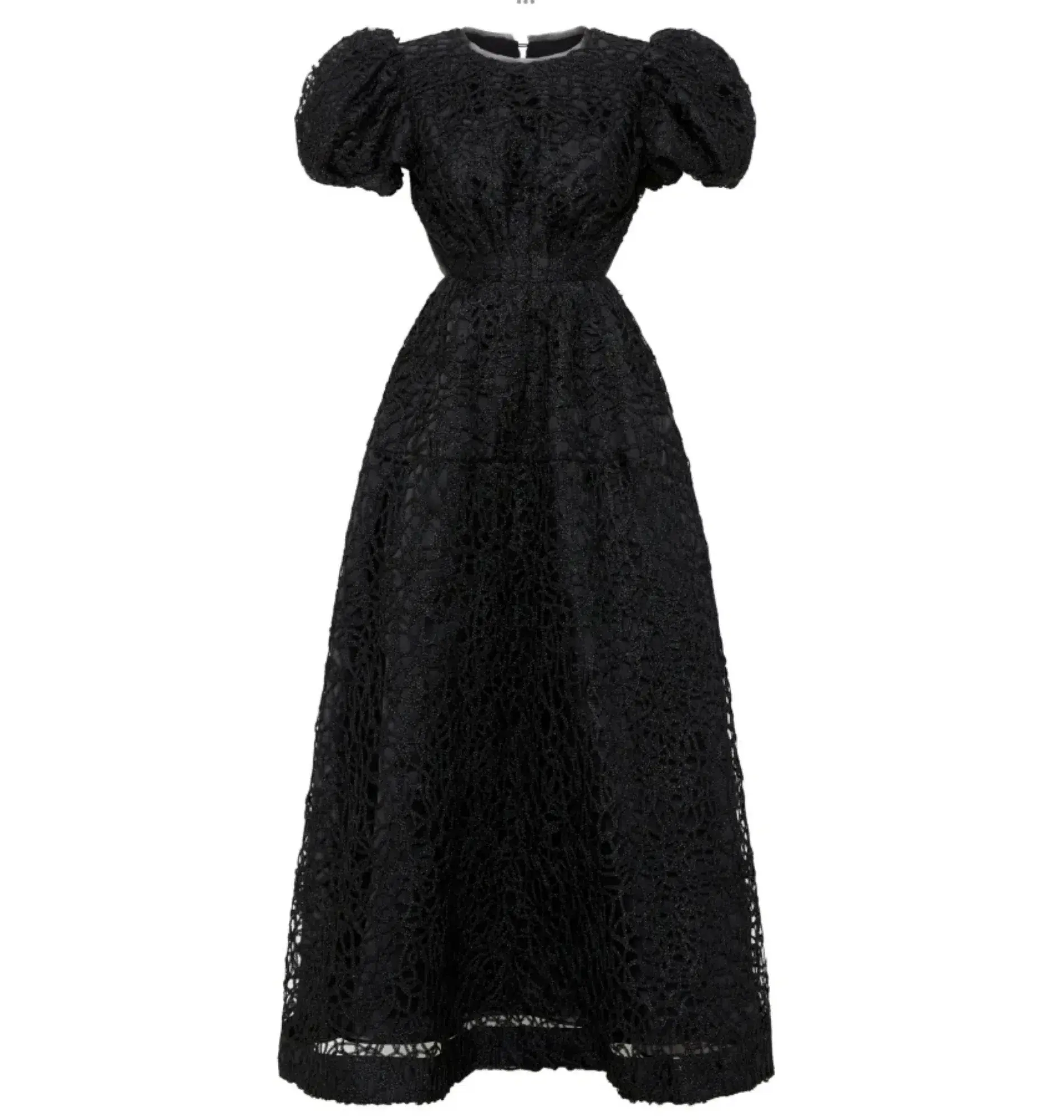 Aje Patina Embroidered Midi Dress Black Size UK 12 - Image 4