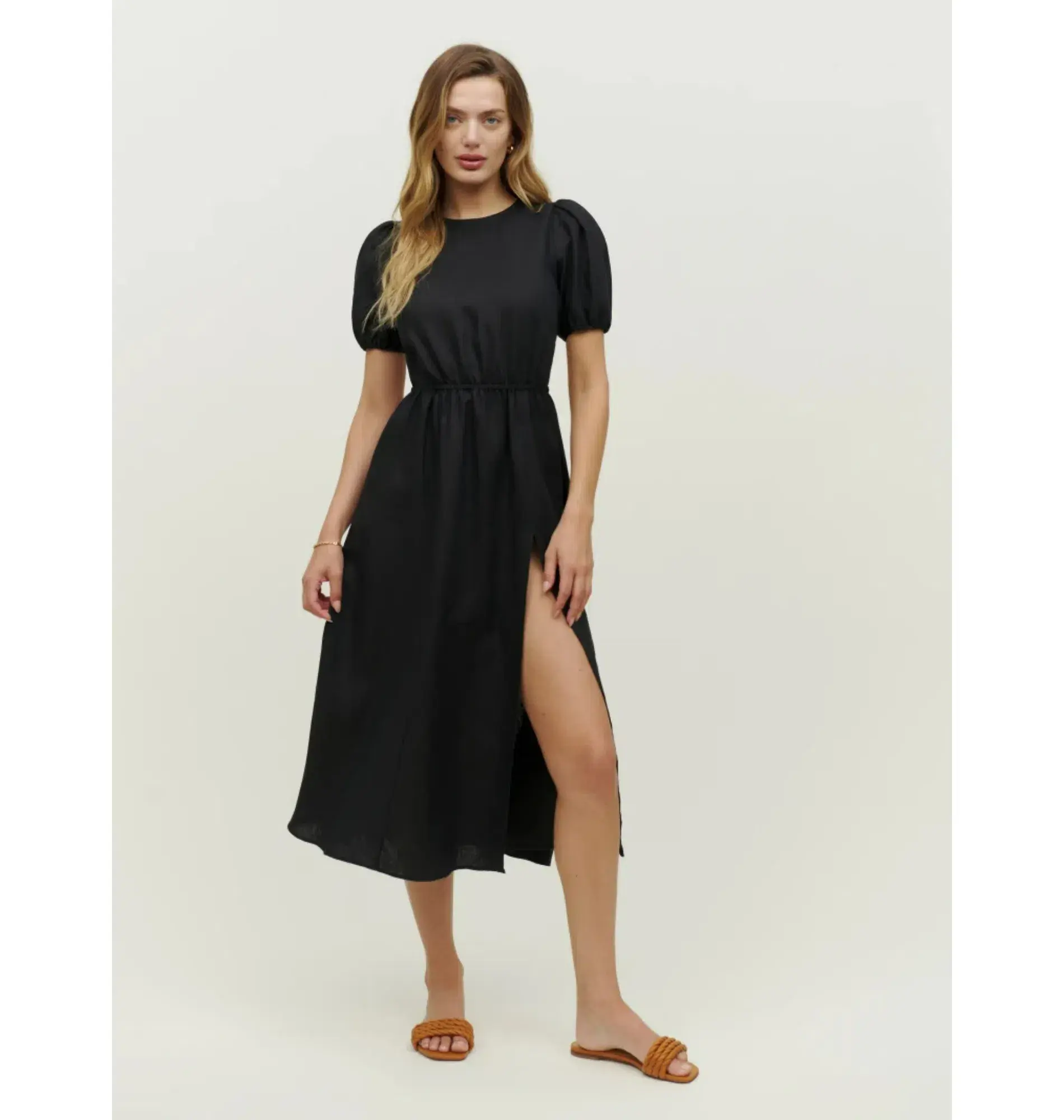 Reformation Anneliese Backless Dress Black Size UK 12 - Image 1