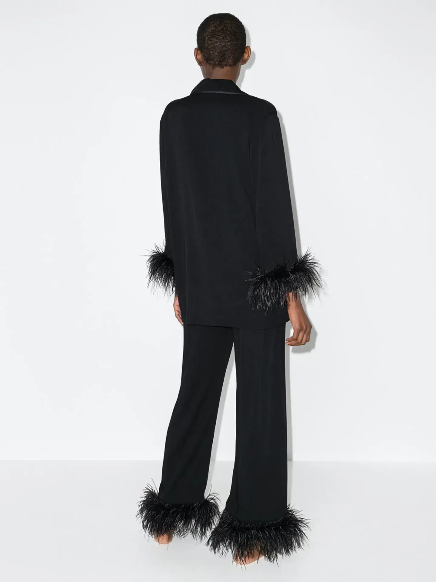 Sleeper Feather Pyjama Party Set Black Size M / UK 10 - Image 3