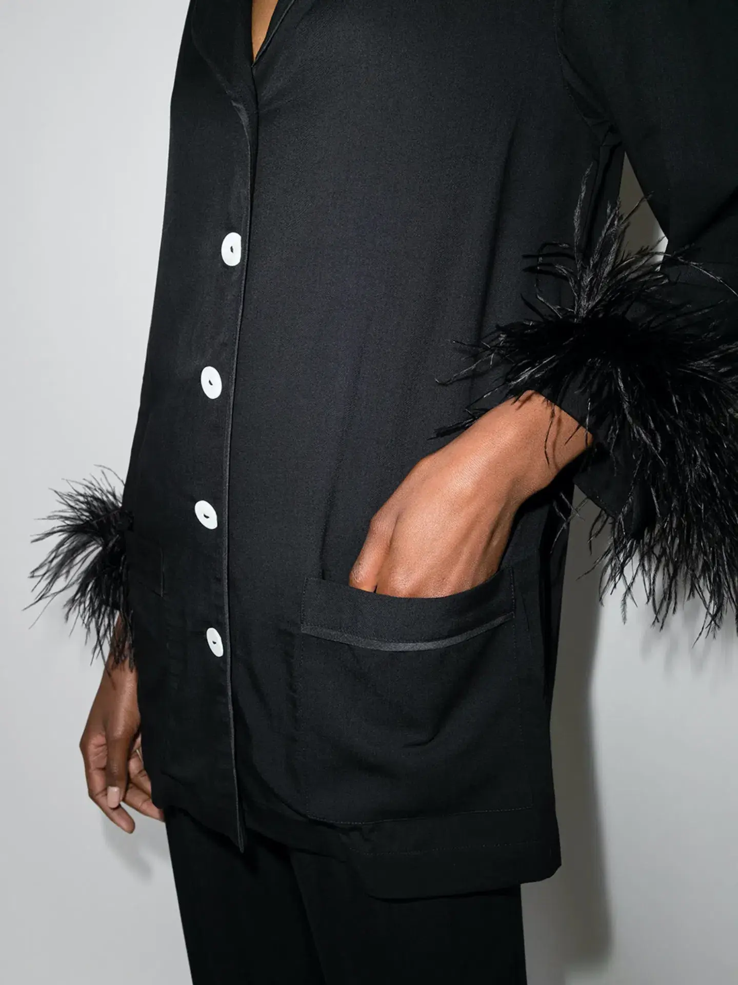 Sleeper Feather Pyjama Party Set Black Size S / UK 8 - Image 2