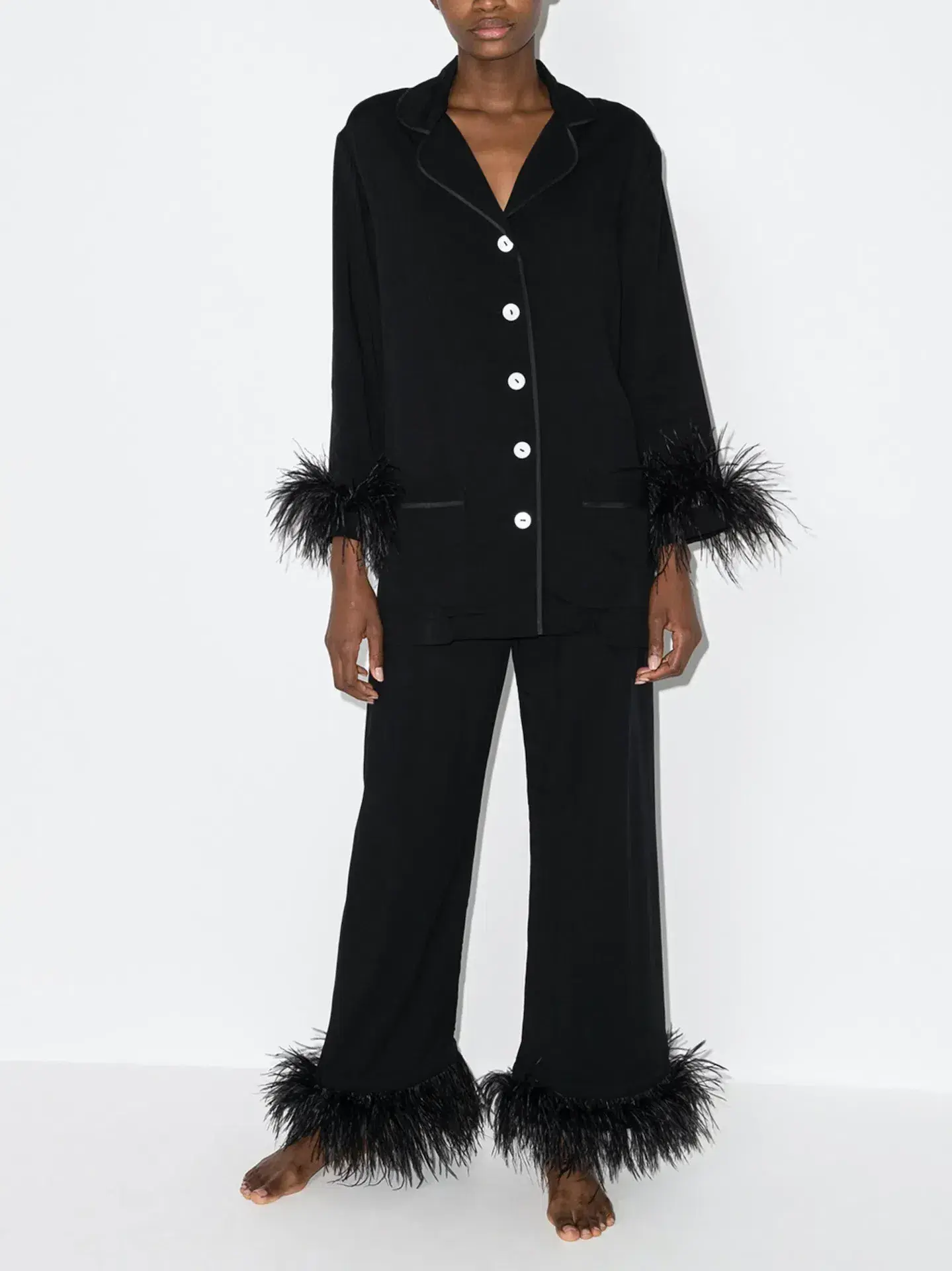 Sleeper Feather Pyjama Party Set Black Size L / UK 12 - Image 1