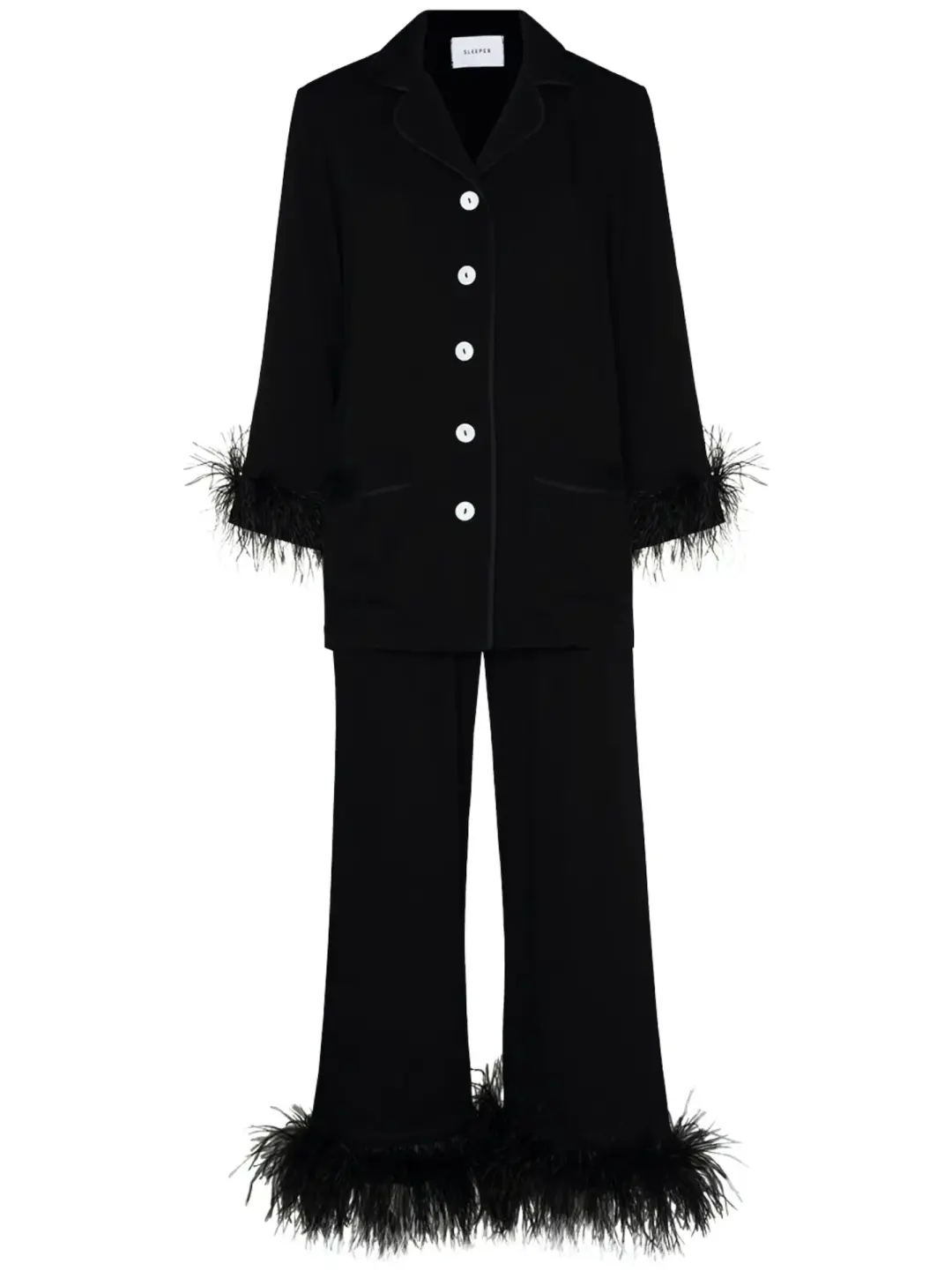 Sleeper Feather Pyjama Party Set Black Size L / UK 12 for rent on The Volte - main image