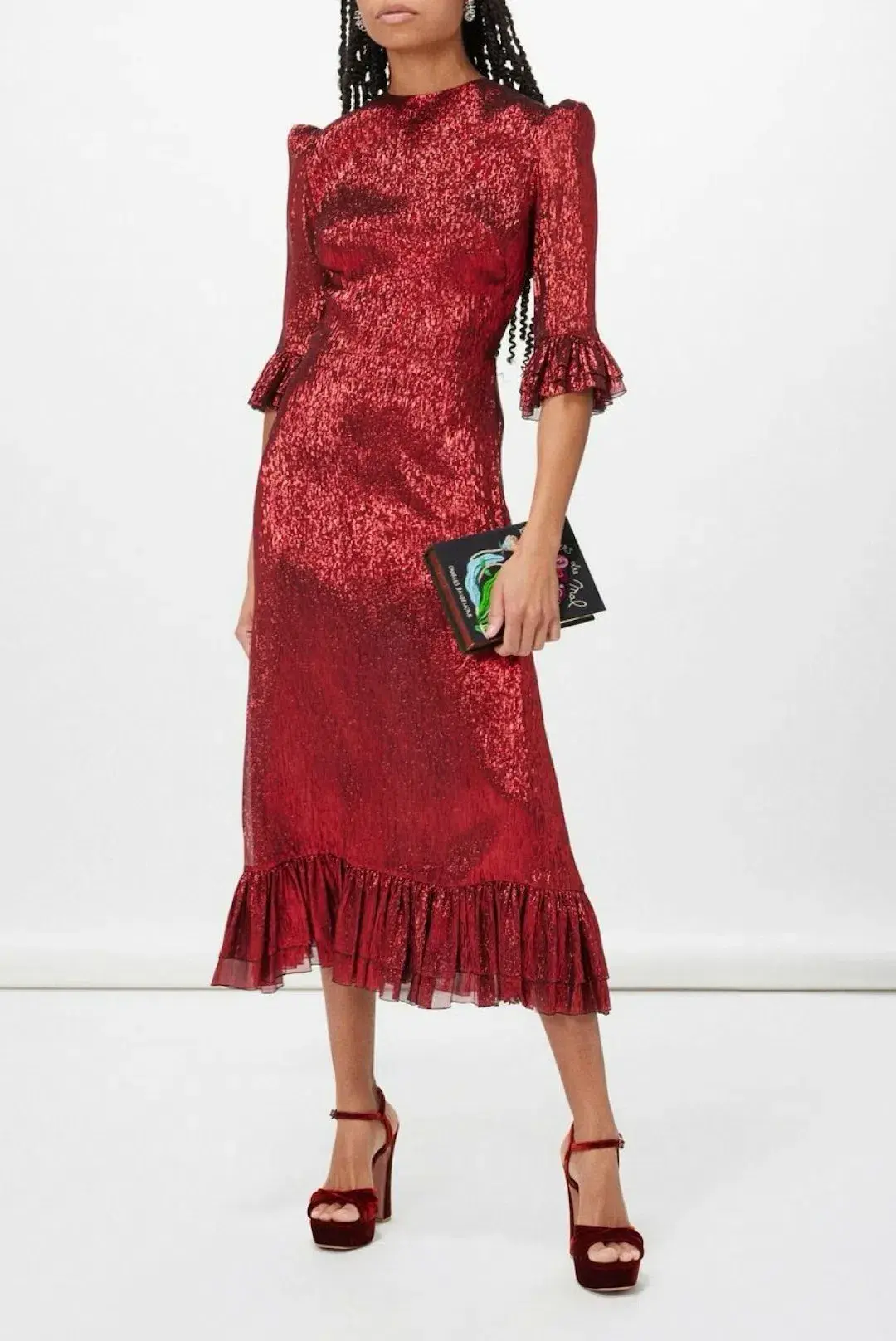 The Vampire's Wife The Falconetti Midi Dress Red Size UK 10 - Image 3