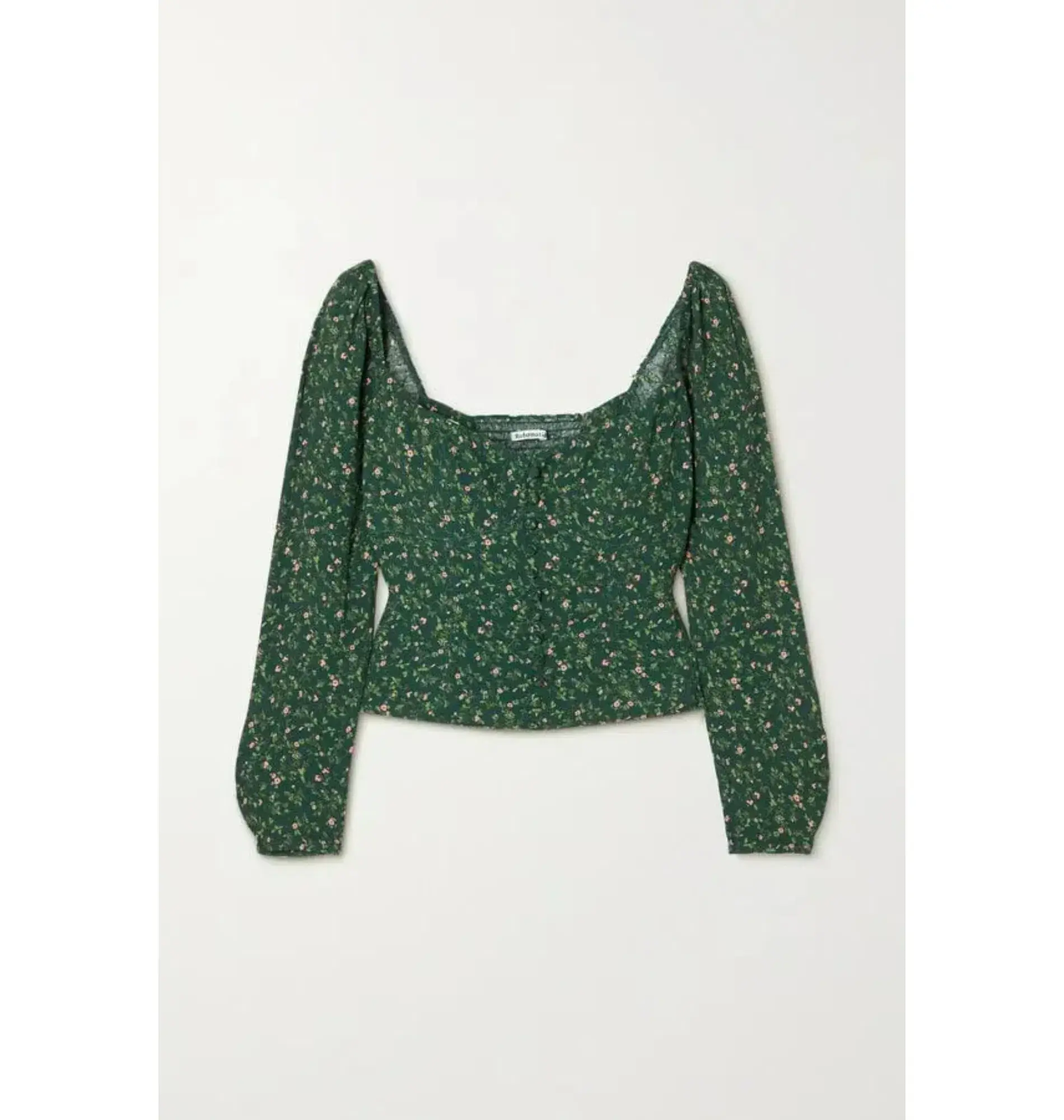 Reformation Clio Top Green Size UK 12 - Image 3
