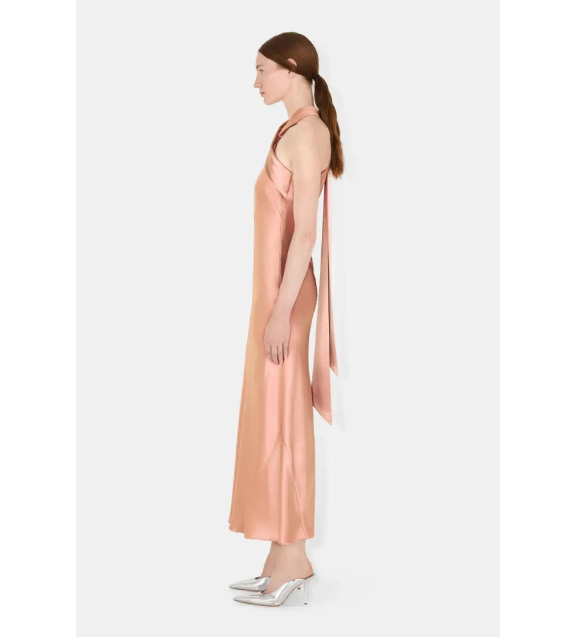 Galvan Rent Pandora Midi Dress Ballet Pink Size 10  - Image 2