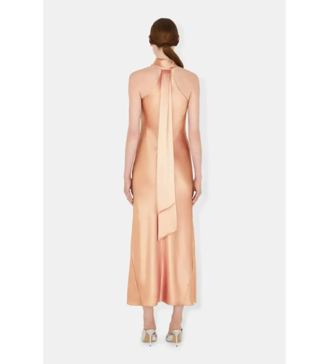 Galvan Rent Pandora Midi Dress Ballet Pink Size 10  for rent on The Volte - main image