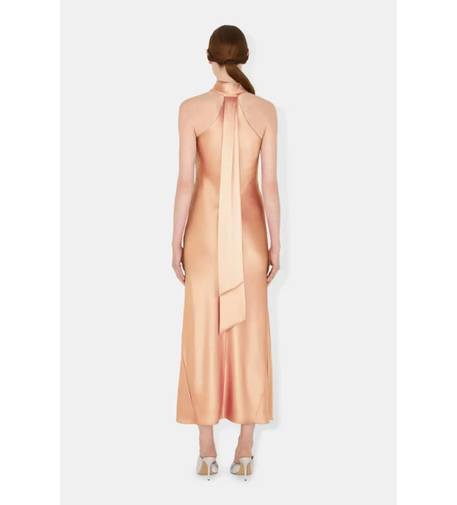 Galvan Rent Pandora Midi Dress Ballet Pink Size 10  - Image 3
