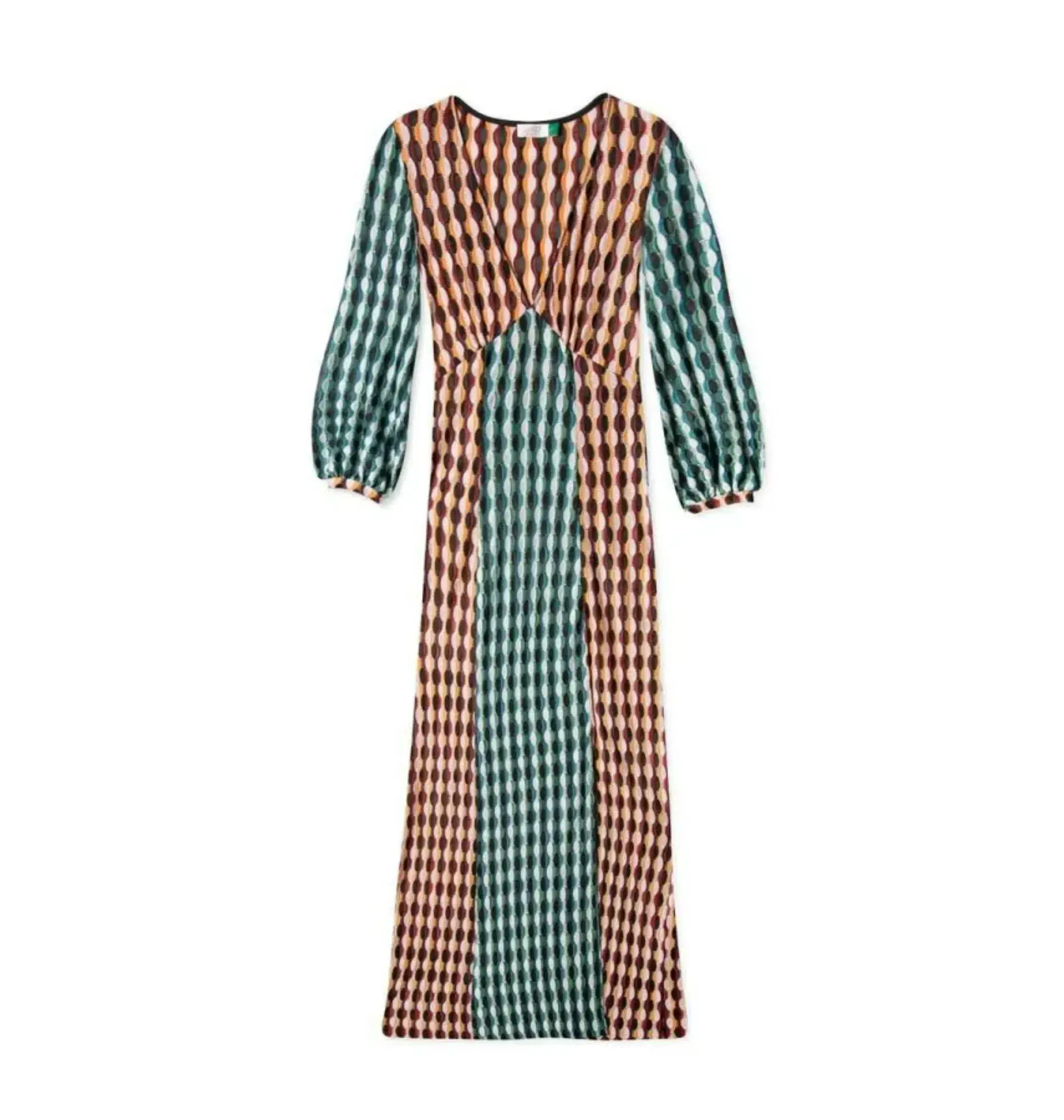 Rixo Phoebe Crochet Knit Dress Multi Size UK 10 - Image 4