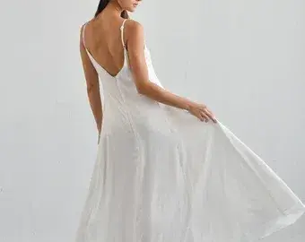 Reformation Abene Maxi Dress White Size UK 10 - Image 3