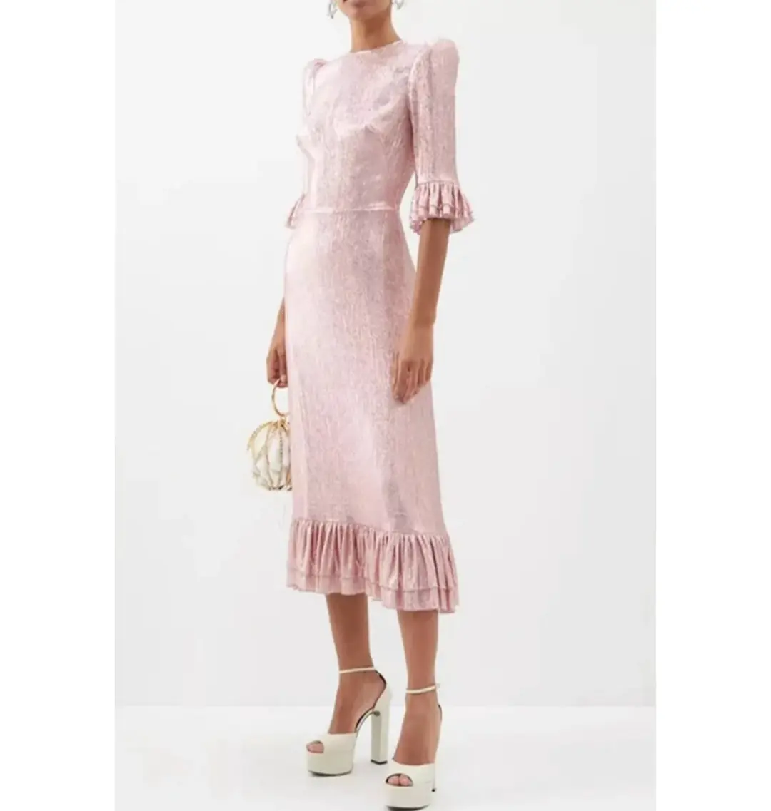 The Vampire’s Wife Falconetti Dress in Pink Size UK 12 for rent on The Volte - main image