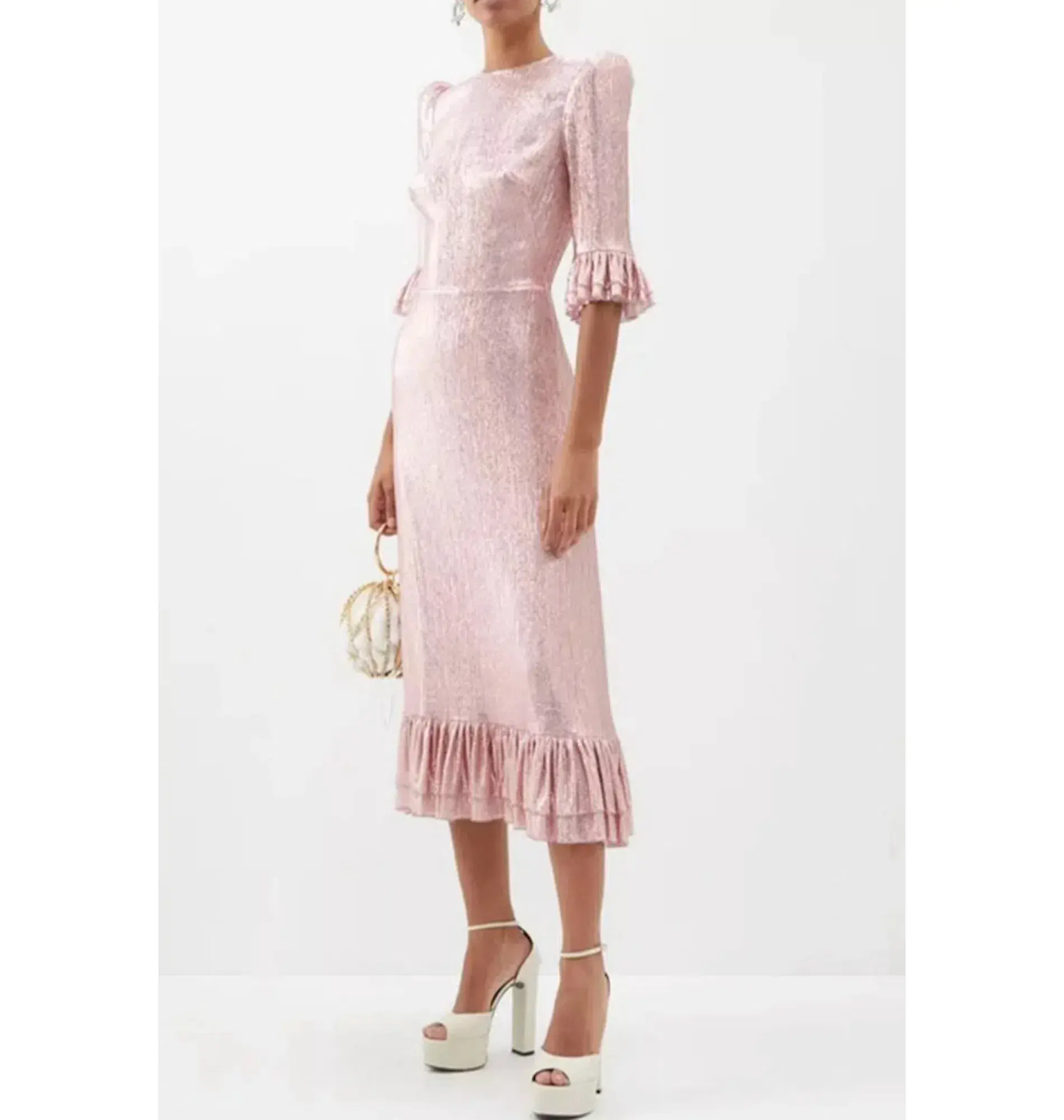 The Vampire’s Wife Falconetti Dress in Pink Size UK 12 - Image 2