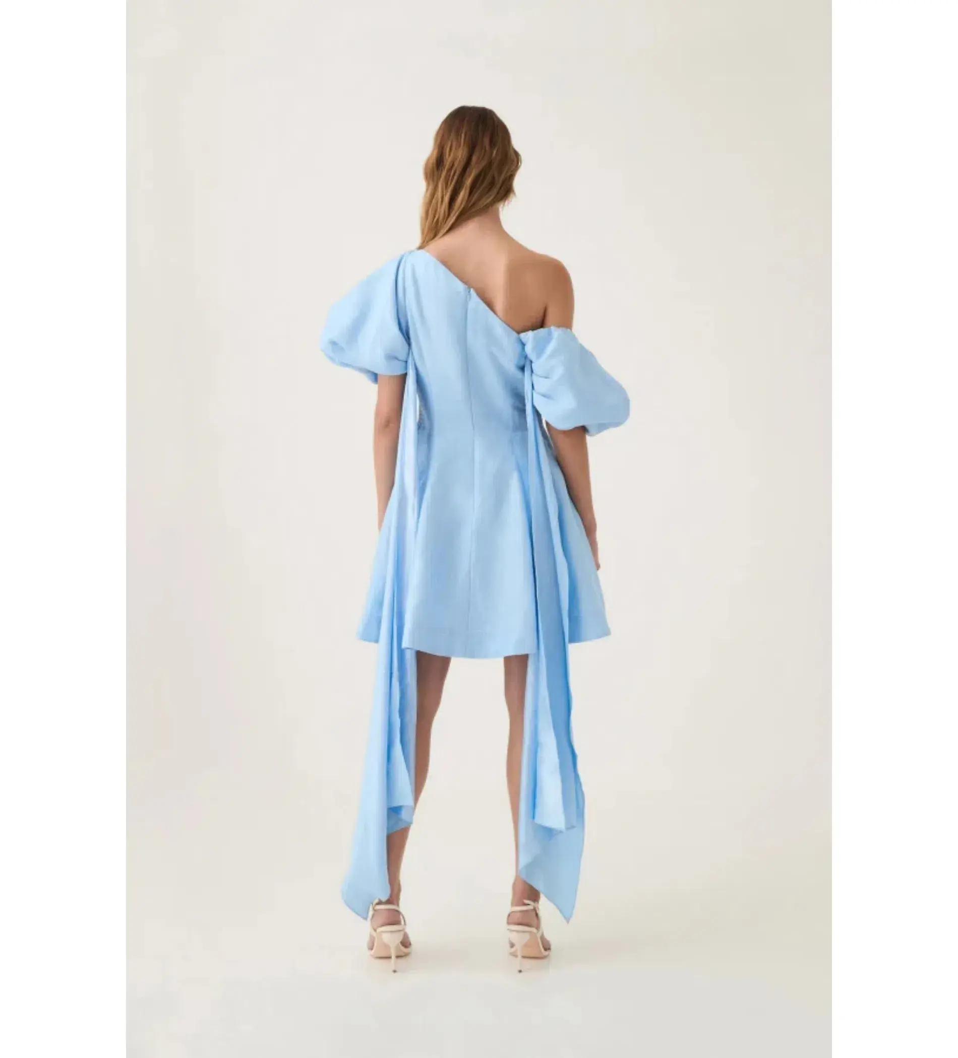 Aje Arista Mini Dress Powder Blue Size 10 - Image 3