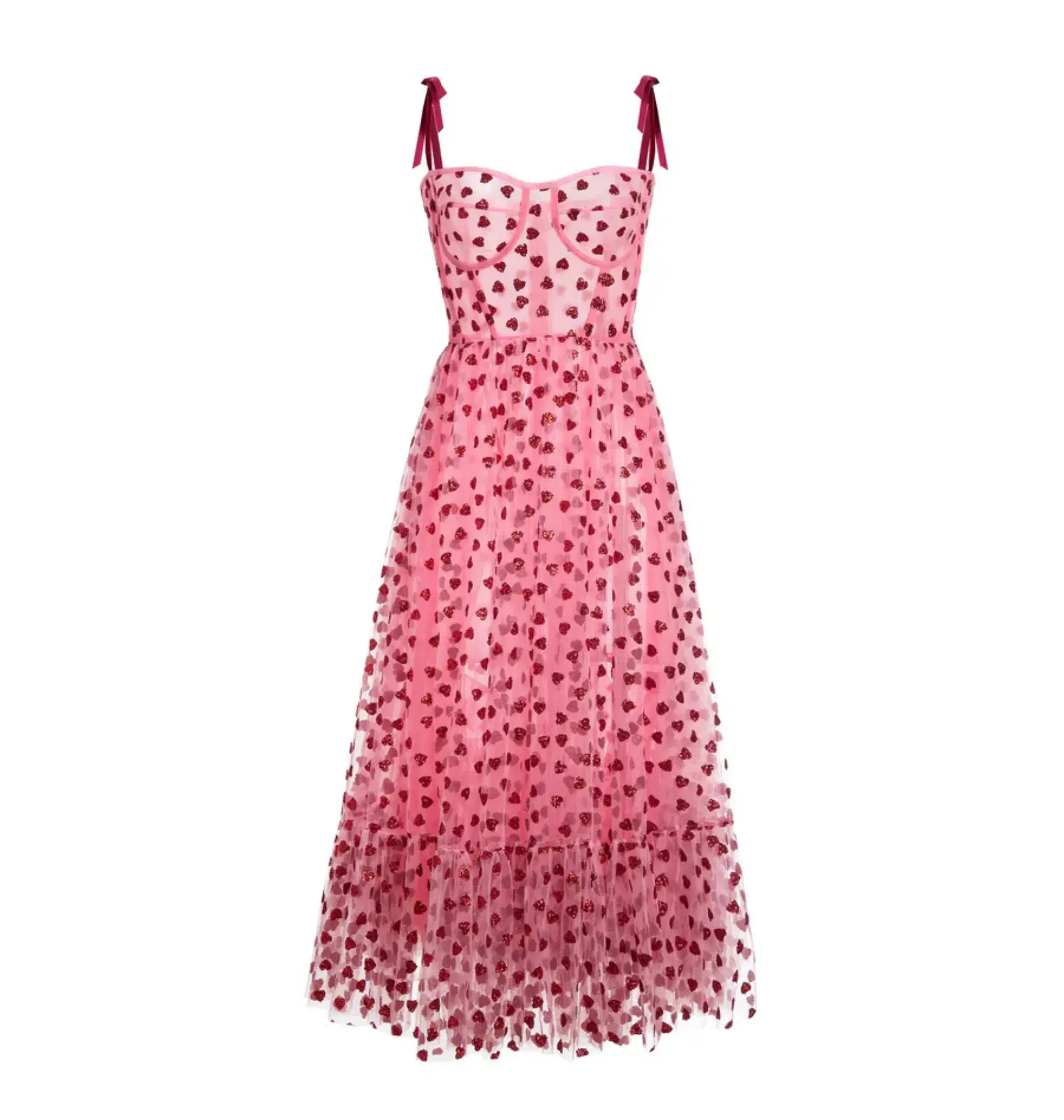 Lirika Matoshi Hearty Corset Dress Pink Size S / UK 8 - Image 4