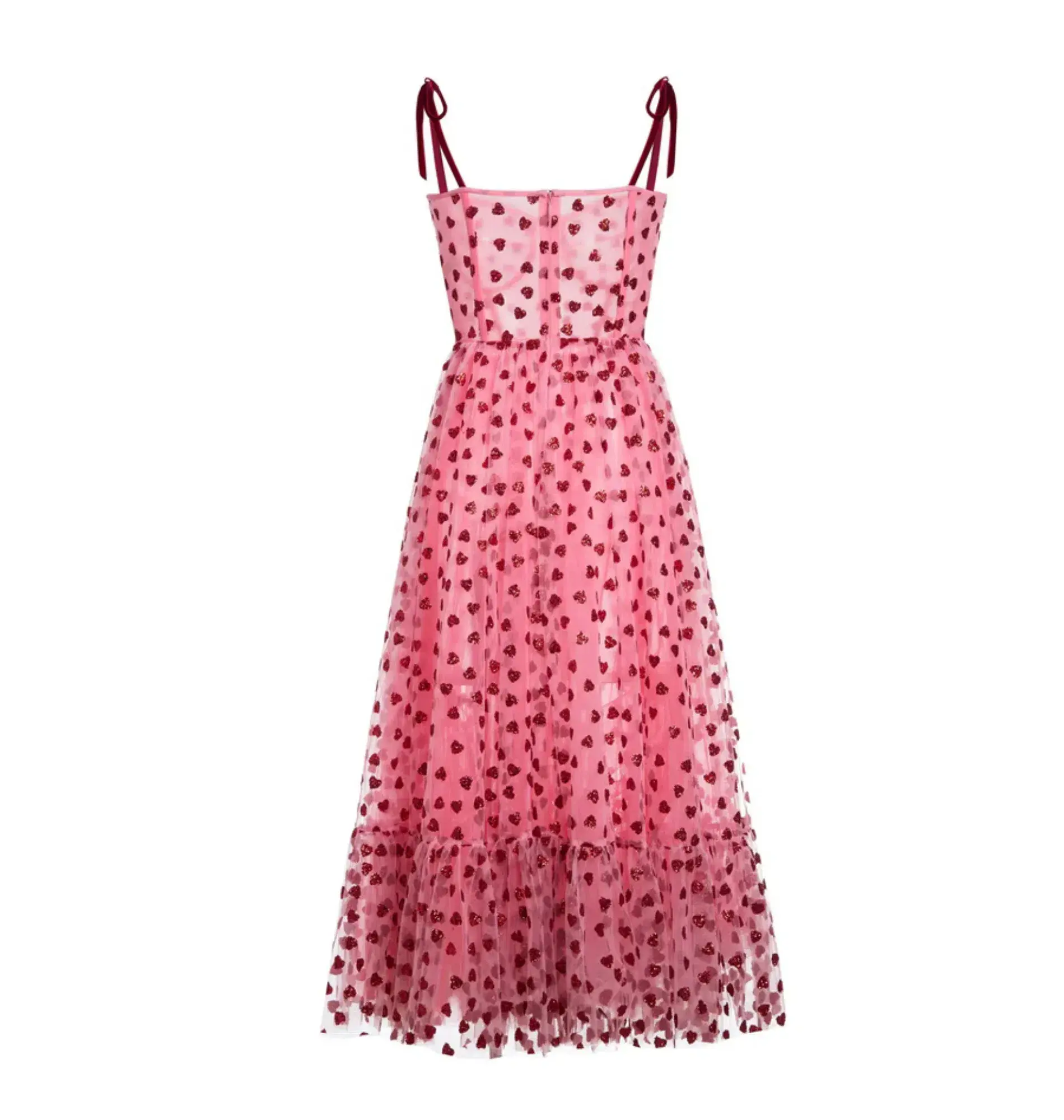 Lirika Matoshi Hearty Corset Dress Pink Size S / UK 8 - Image 5