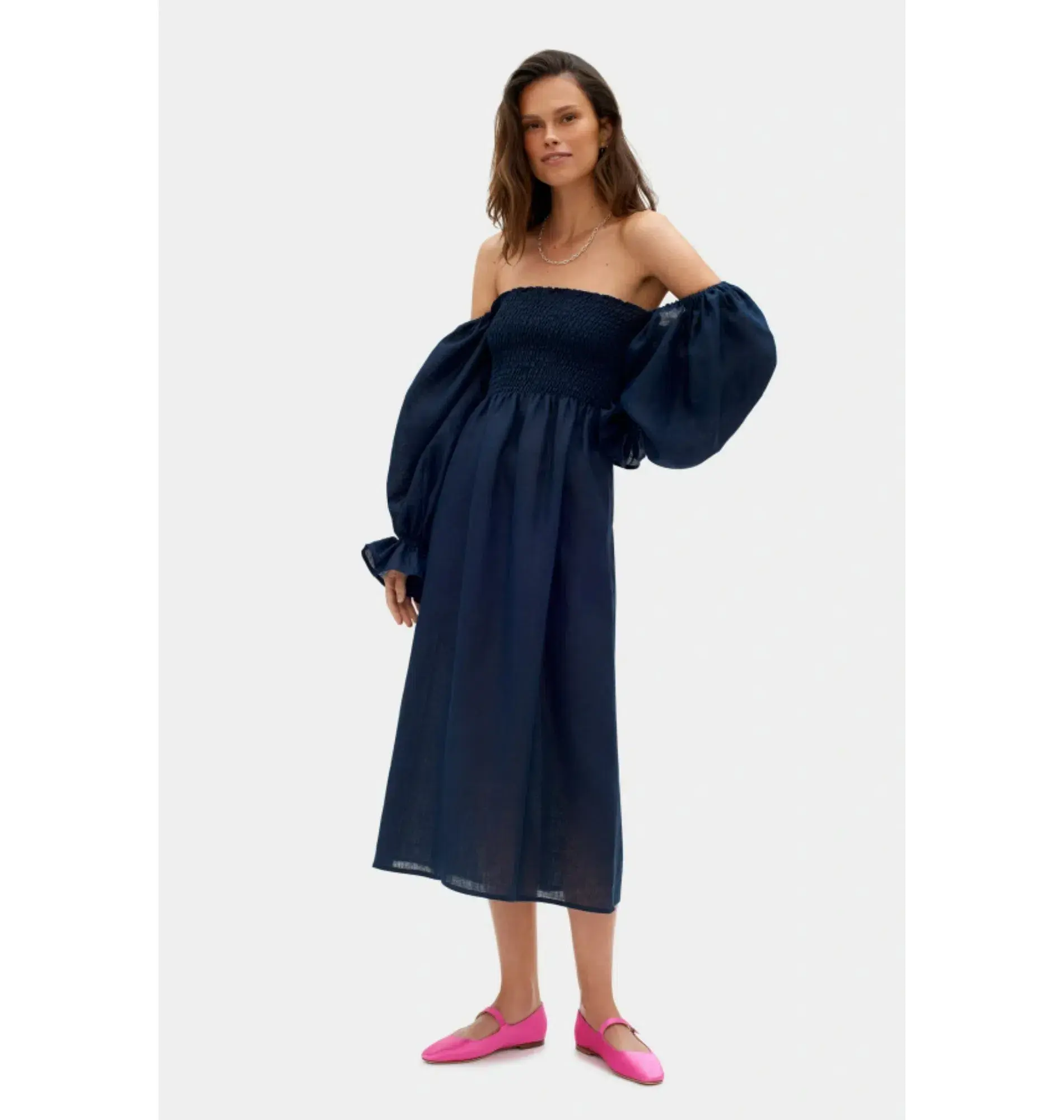 Sleeper Atlanta Dress in Navy Size S / UK 8 - Image 2
