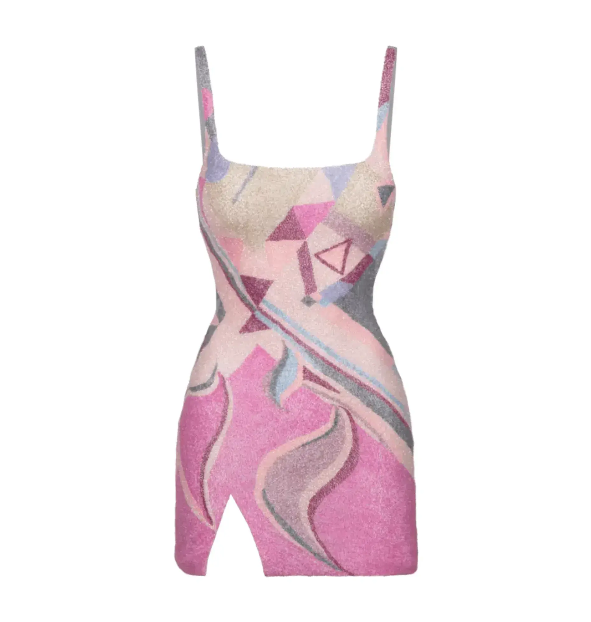 Oceanus Sofia Mini Dress Print Size UK 10 - Image 6
