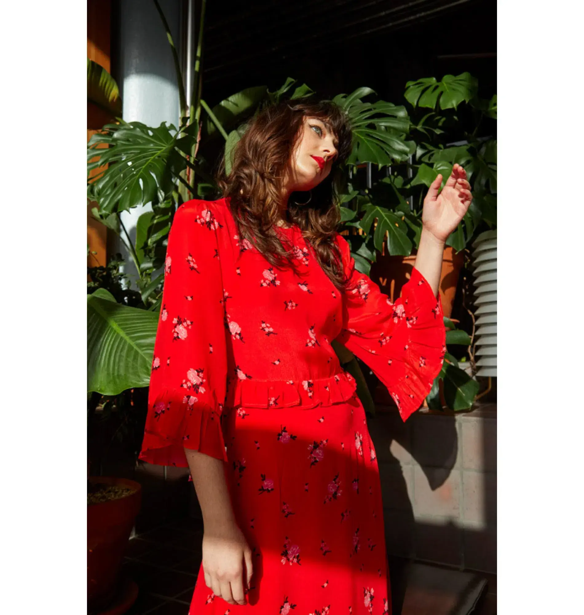 Queens of Archive Patti Tie Back Dress Red Size S / UK 8 - Image 1