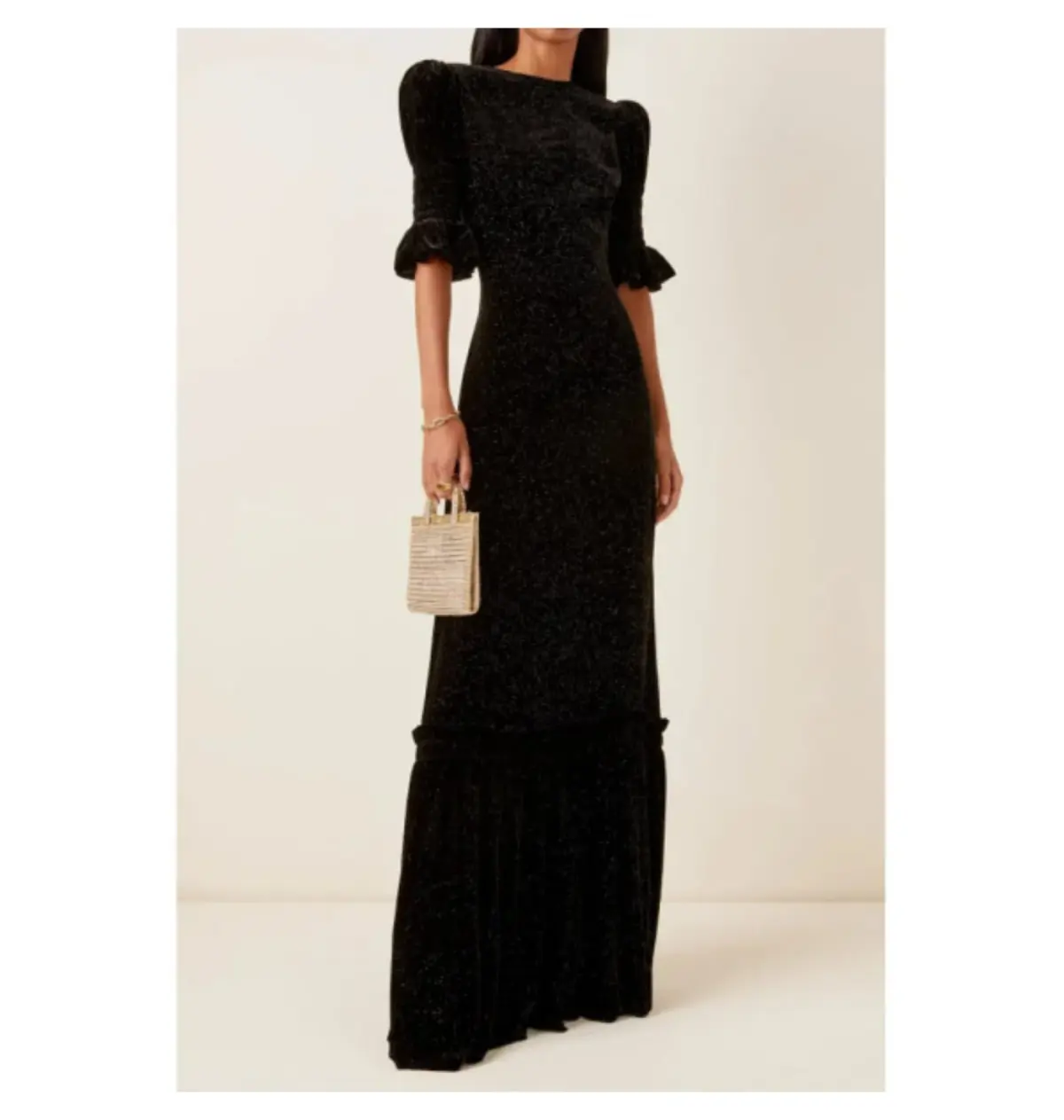 The Vampire’s Wife Night Flight Velvet Glitter Gown Black Size UK 14 - Image 3