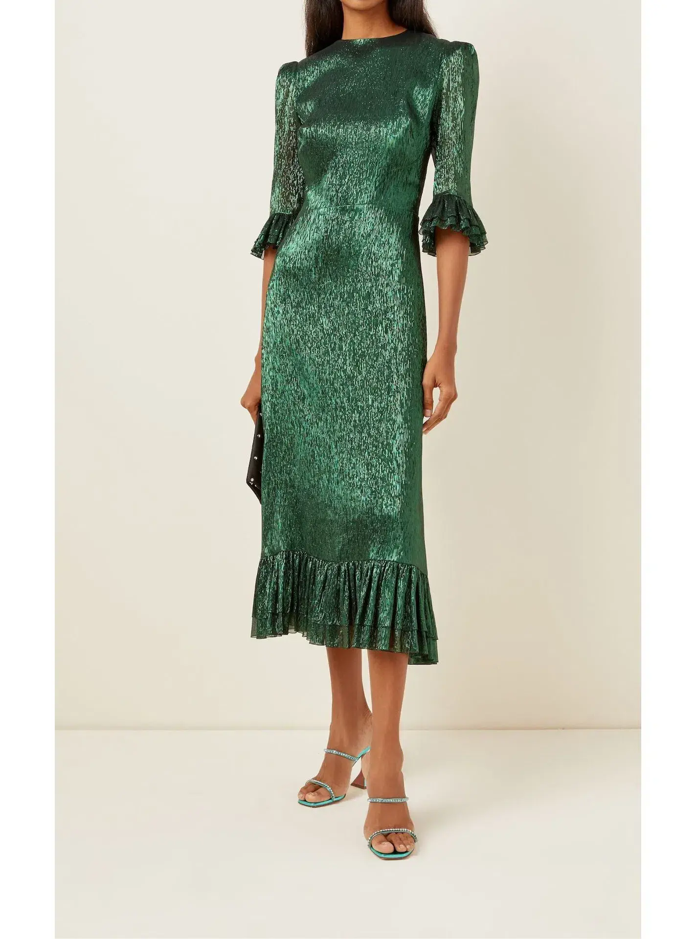 The Vampire's Wife The Falconetti Midi Dress Green Size UK 10 - Image 3