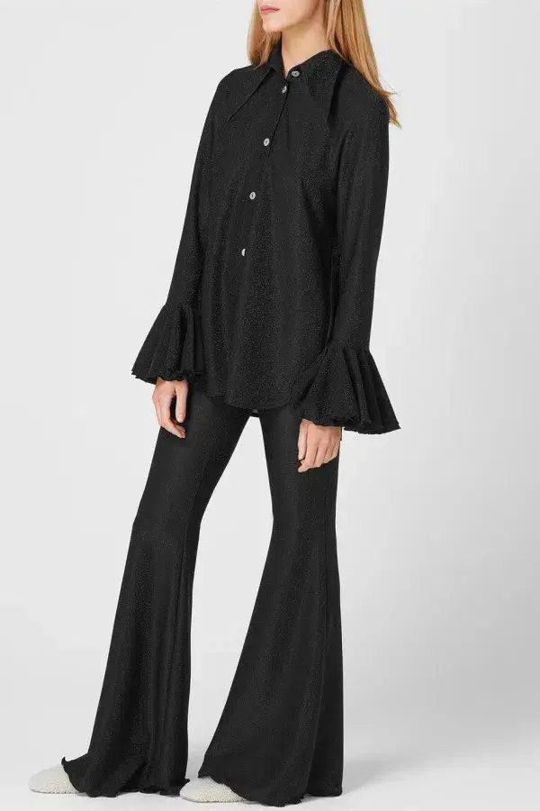 Sleeper Cosmos Flare Lounge Suit Black Size UK 8 - Image 4