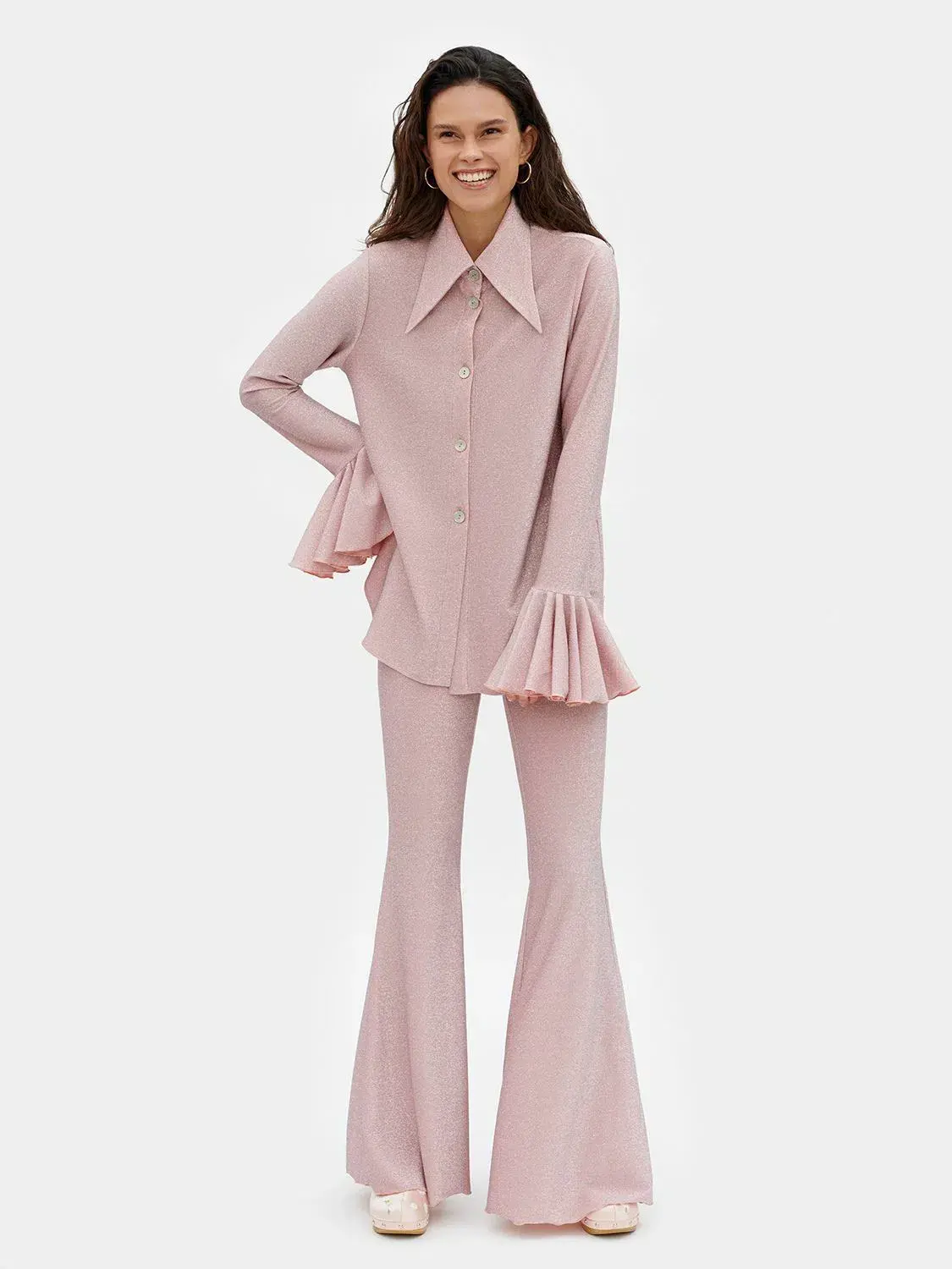 Sleeper Venera Lurex Lounge Suit Pink Size M / AU 10 - Image 1