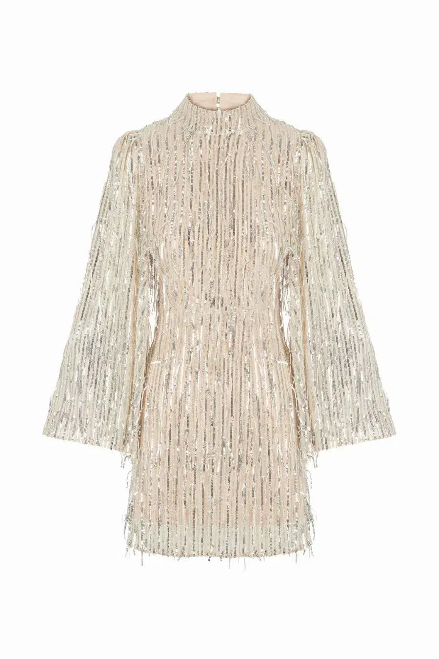 Queens of Archive The Mia Flare Sleeve Mini Dress Sequin Size S / UK 8 for rent on The Volte - main image