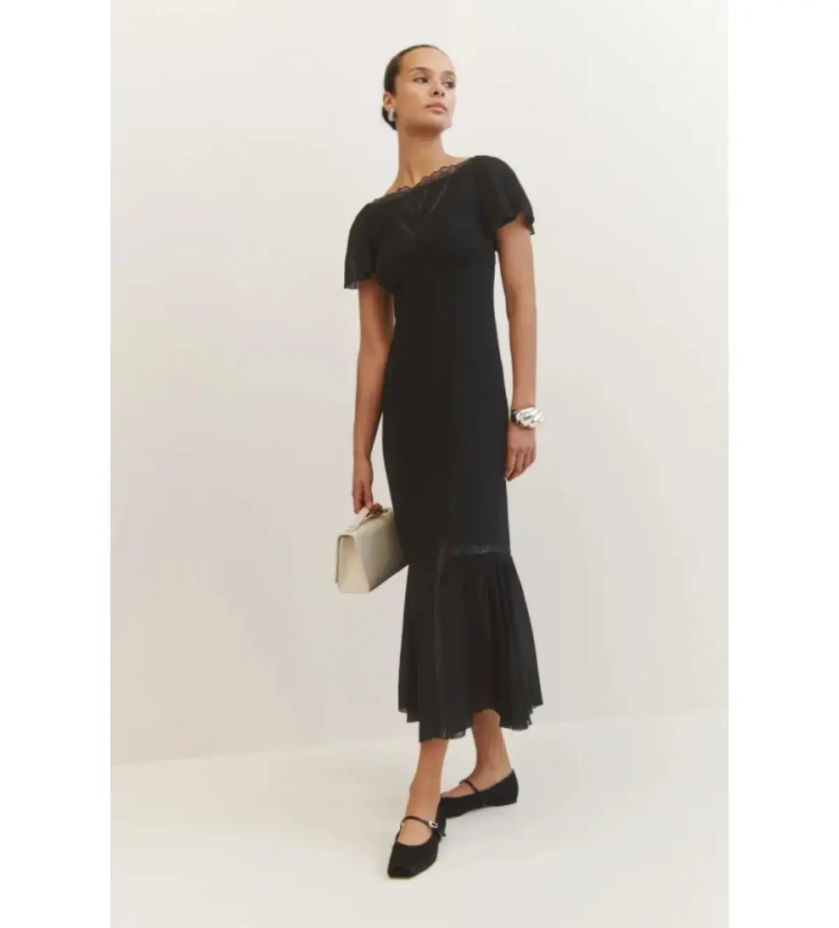 Reformation Domini Dress Black Size 8  - Image 1