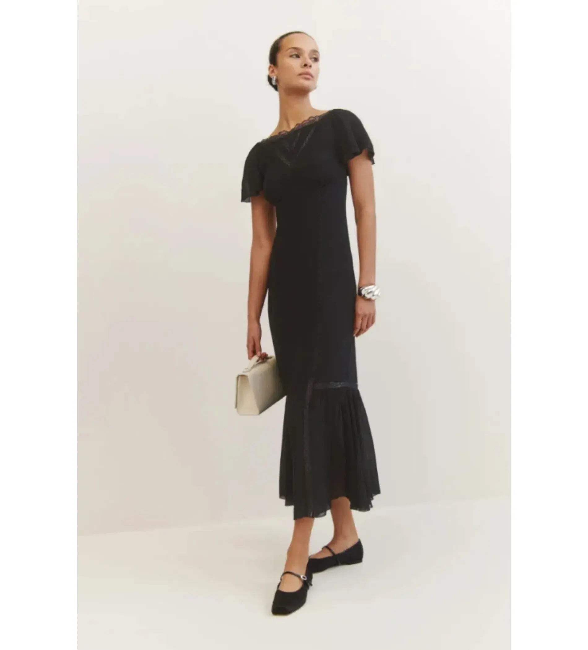 Reformation Domini Dress Black Size 8  - Image 1