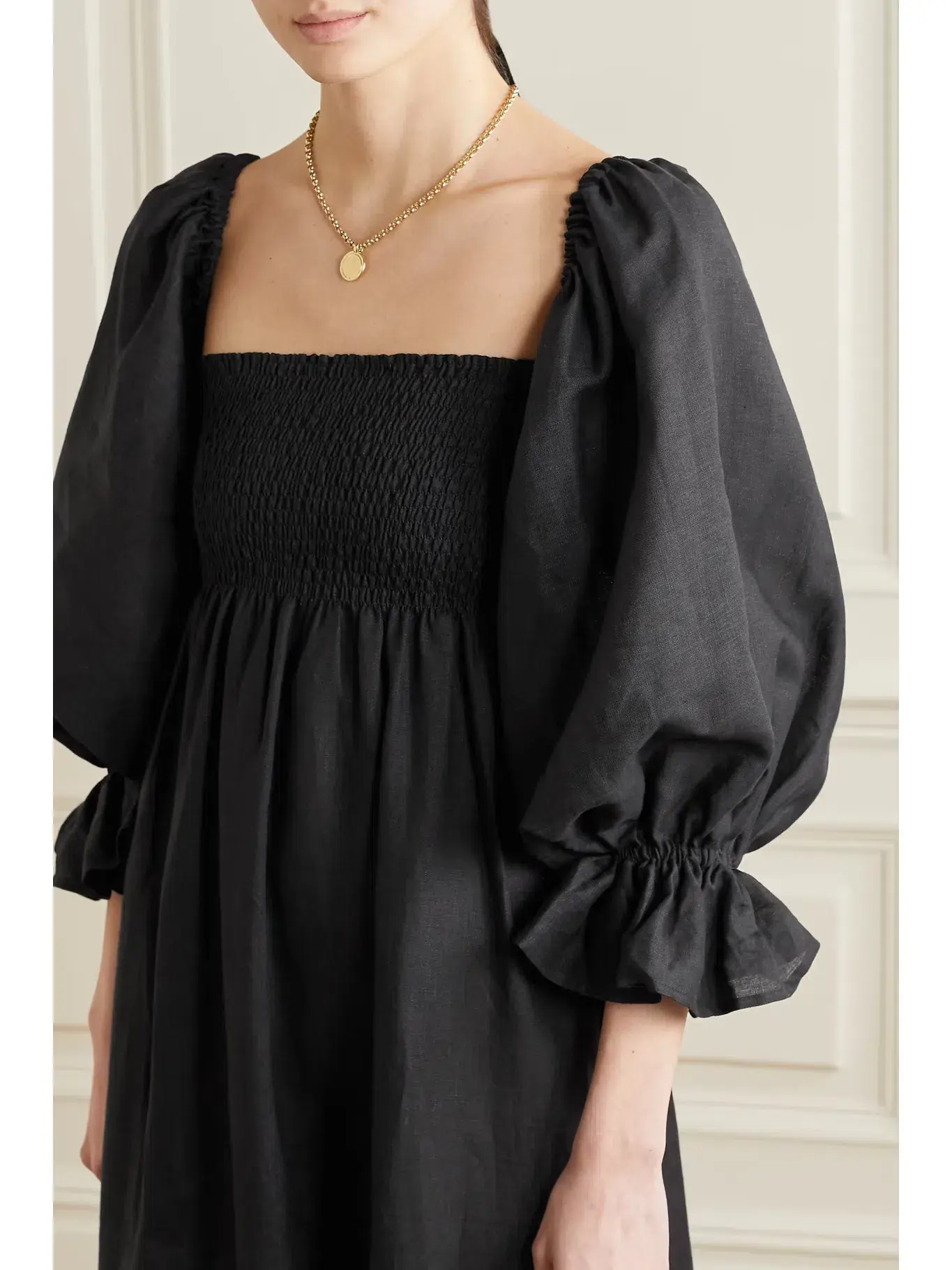 Sleeper Atlanta Off Shoulder Midi Dress Black Size M / UK 10 - Image 2