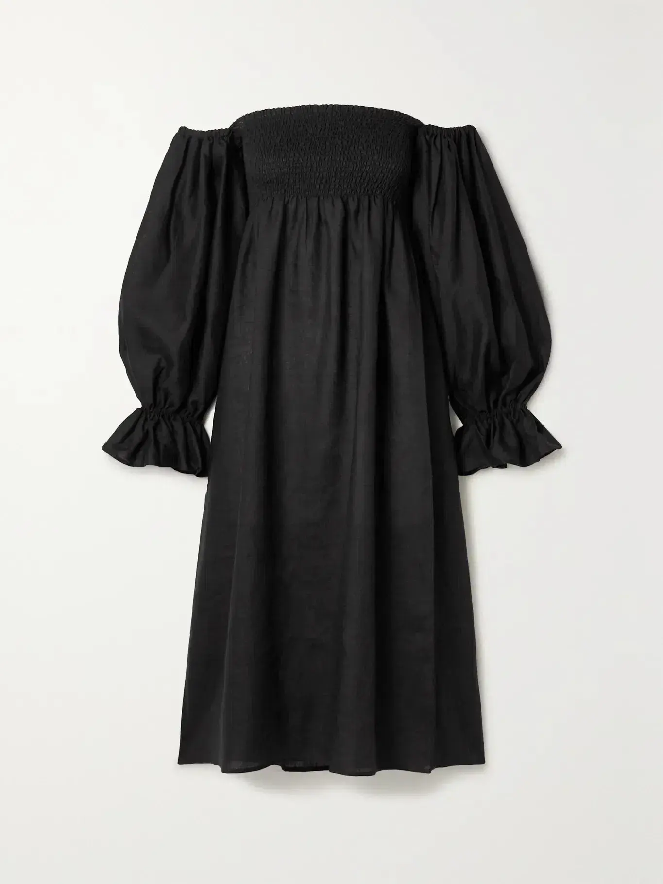Sleeper Atlanta Off Shoulder Midi Dress Black Size M / UK 10 - Image 4