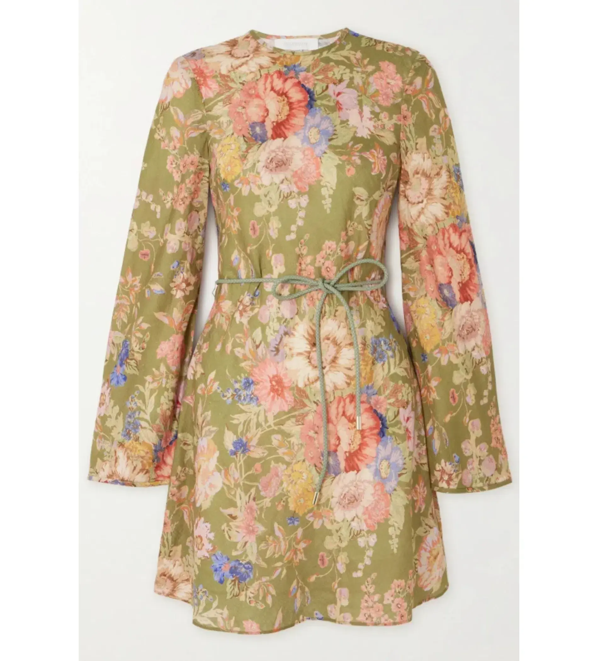Zimmermann August Mini Dress Floral/Green Size 2/Au 12  - Image 3