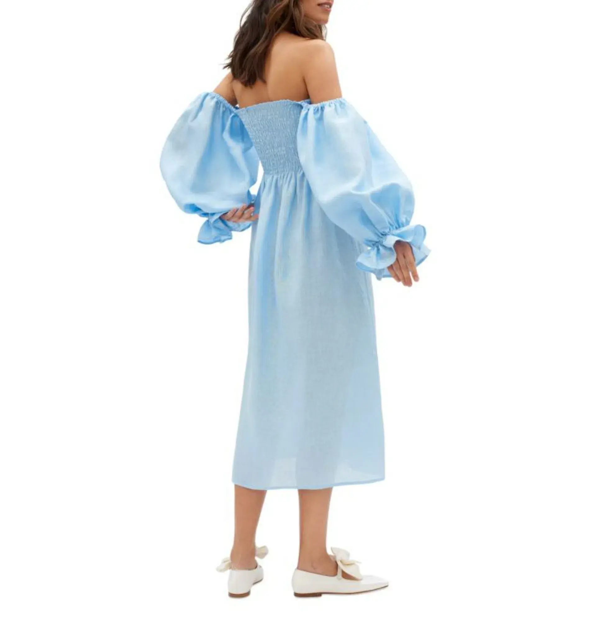 Sleeper Atlanta Dress Blue Size UK 10 - Image 3