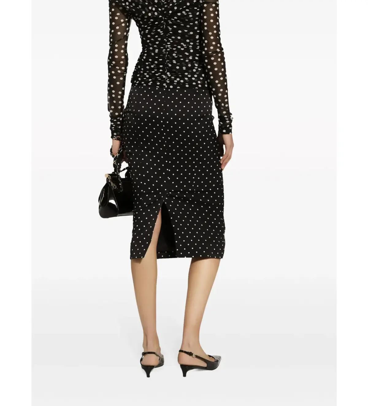 Dolce & Gabanna Polka Dot Pencil Skirt Size 42 / UK 10 - Image 4