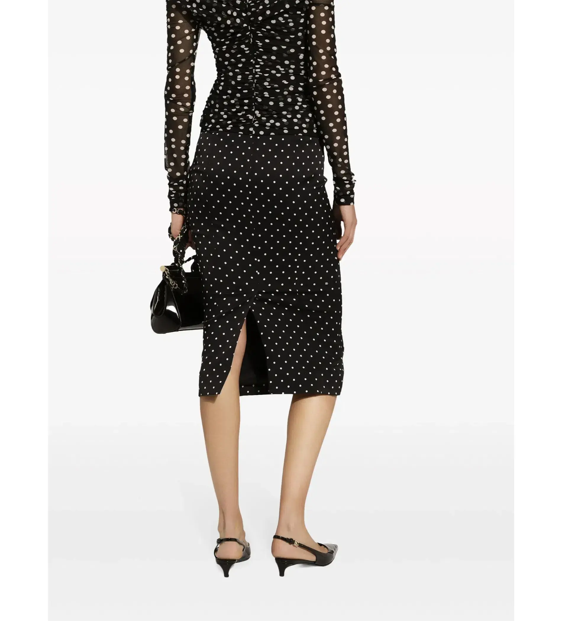 Dolce & Gabanna Polka Dot Pencil Skirt Size 42 / UK 10 - Image 4