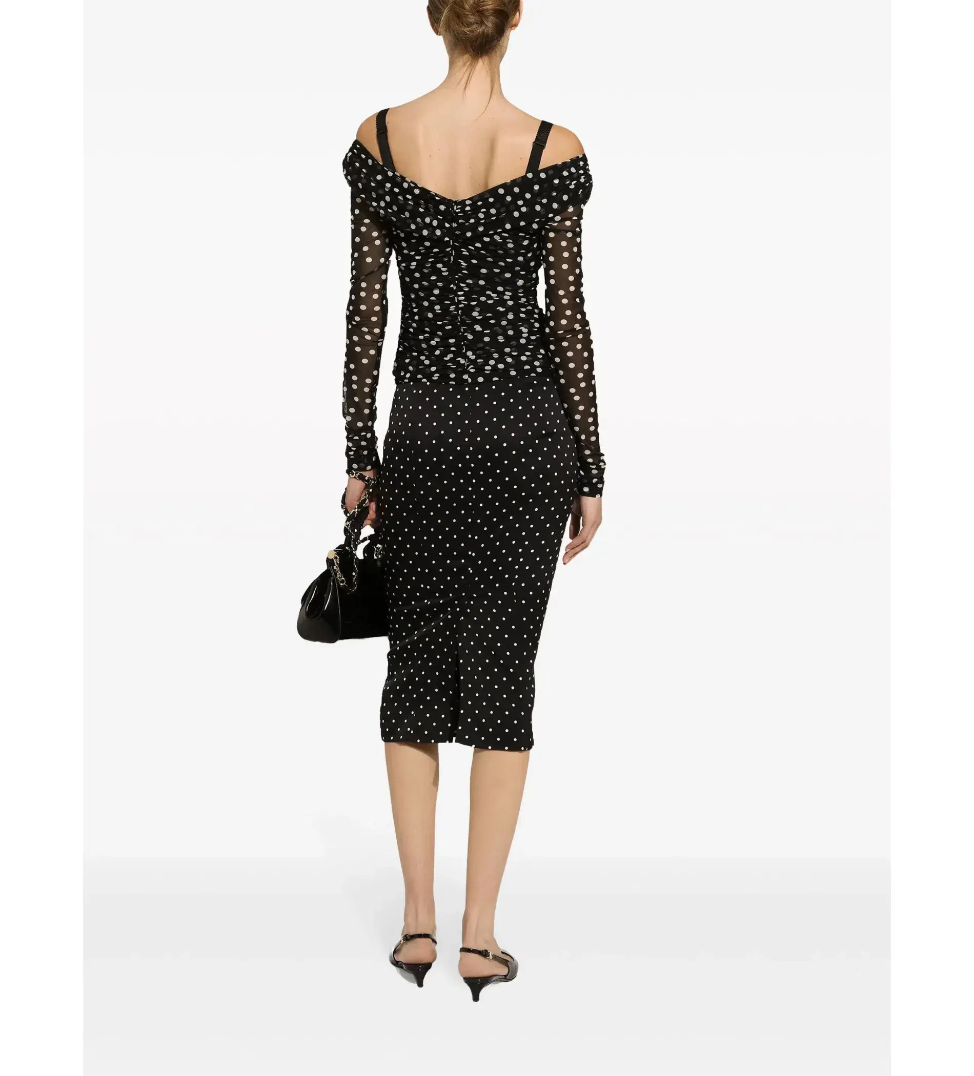 Dolce & Gabanna Polka Dot Pencil Skirt Size 42 / UK 10 - Image 3