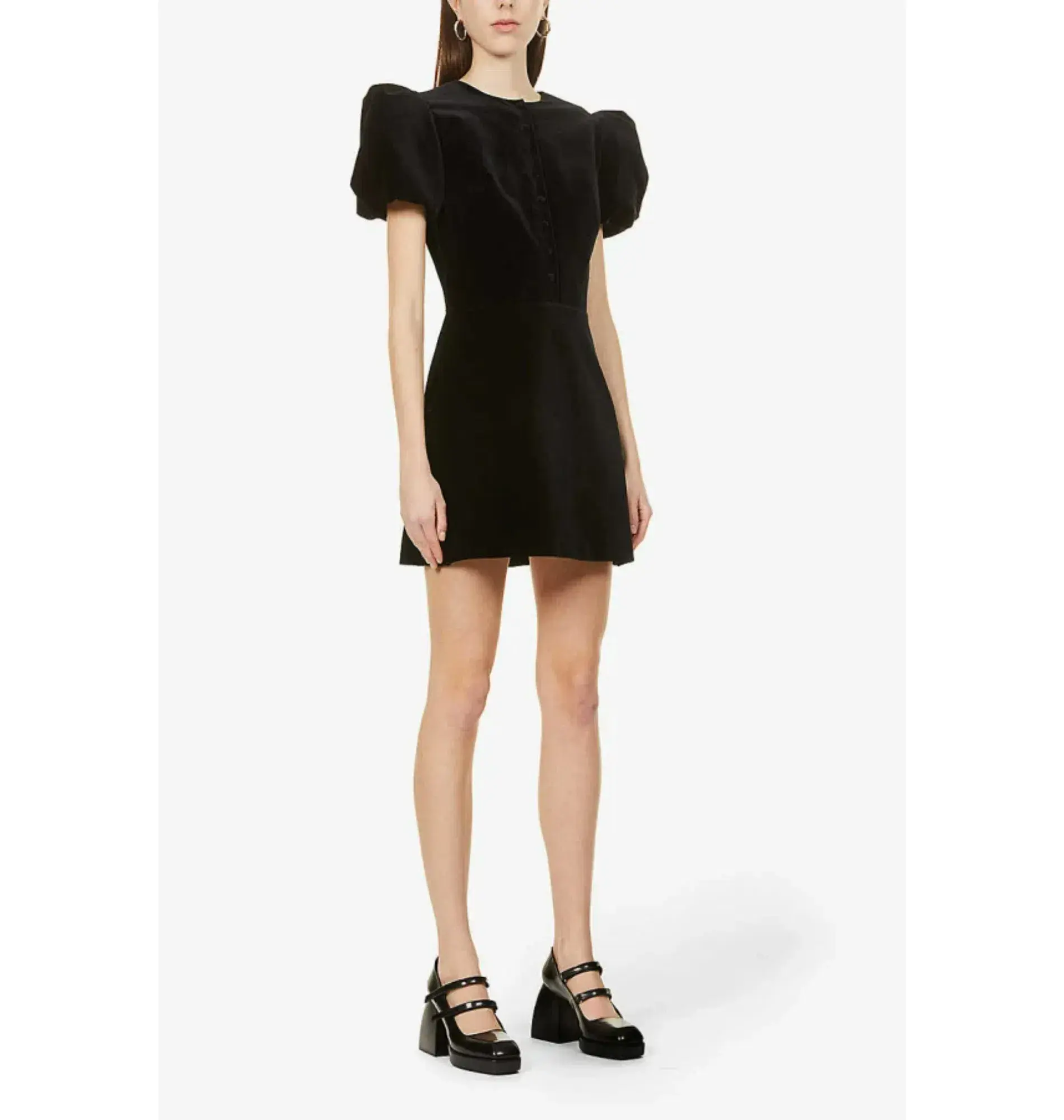 The Vampire’s Wife Heartbreak Puff Sleeve Dress Black Size UK 12 - Image 1